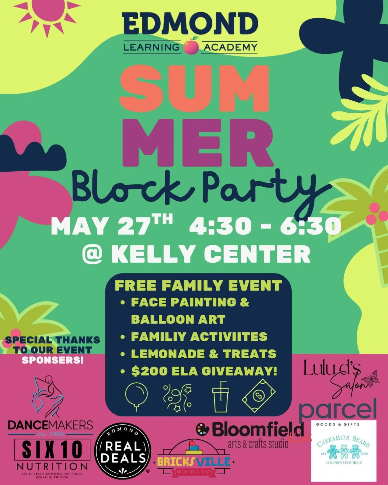 ELA&rsquo;s Summer Block Party is TONIGHT! We can&rsquo;t wait to see you! 🎉