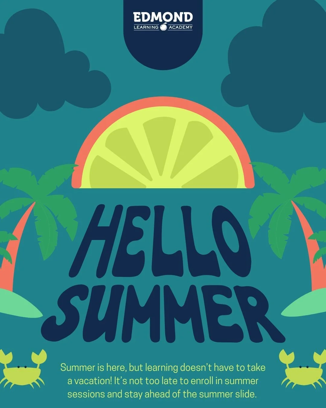 ☀️ Have you booked your summer learning sessions yet? ☀️

There's still time to sign up and keep your child learning and growing this summer! While school may be out, maintaining academic skills can help prevent the "summer slide" and set s