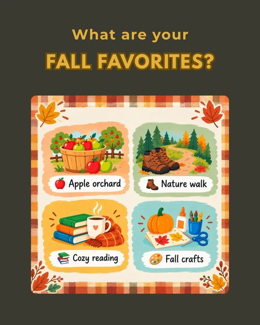 🍂 Cue the cozy sweaters, colorful leaves, and all things FALL! 🍁✨ It&rsquo;s finally here, and everyone at Edmond Learning Academy wants to know&hellip;

What&rsquo;s YOUR favorite fall activity? 👇

🍎 Apple orchard
🥾 Nature walk
📚 Cozy reading
