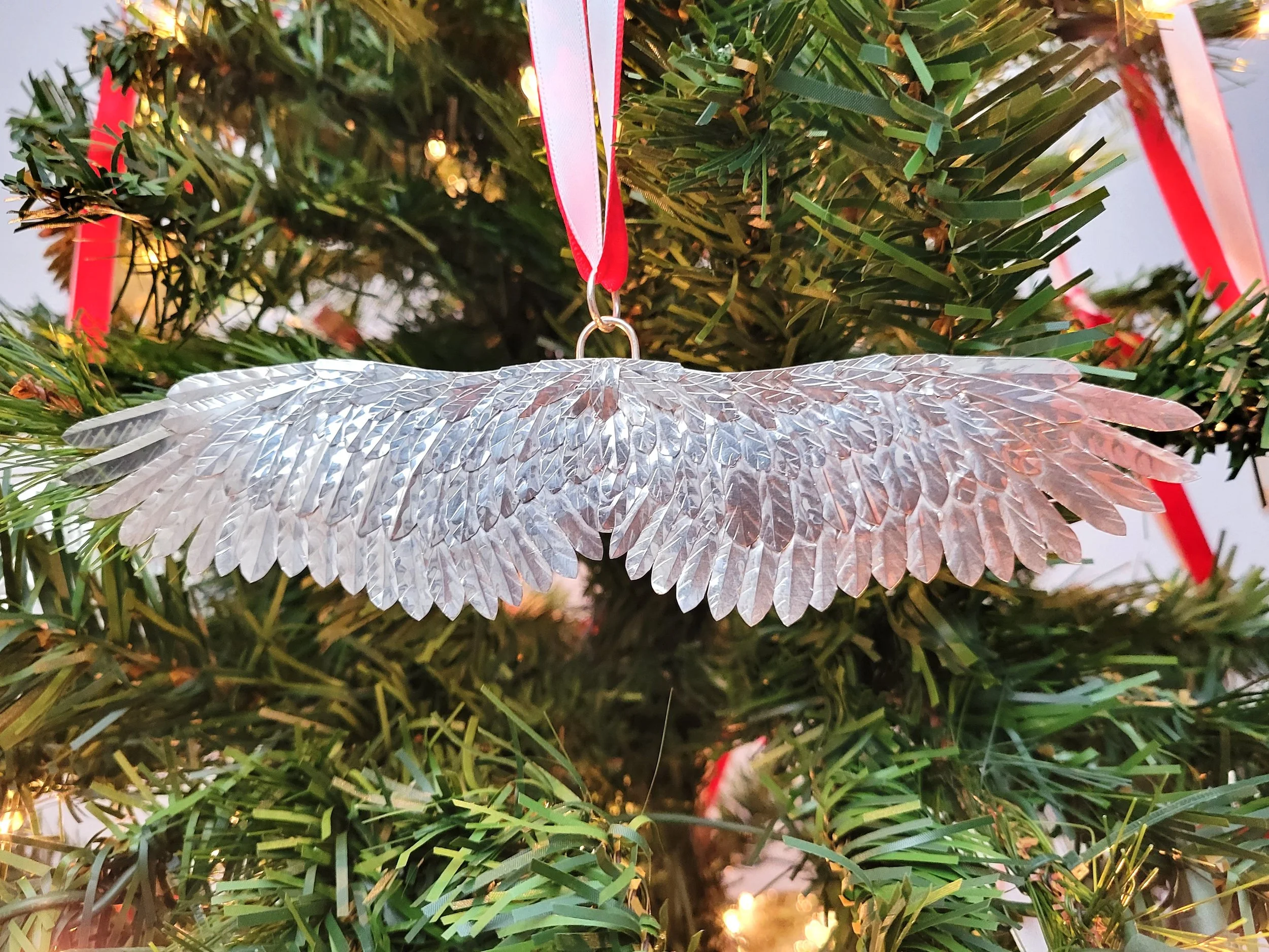 Handmade 2023 sterling silver Christmas ornament.