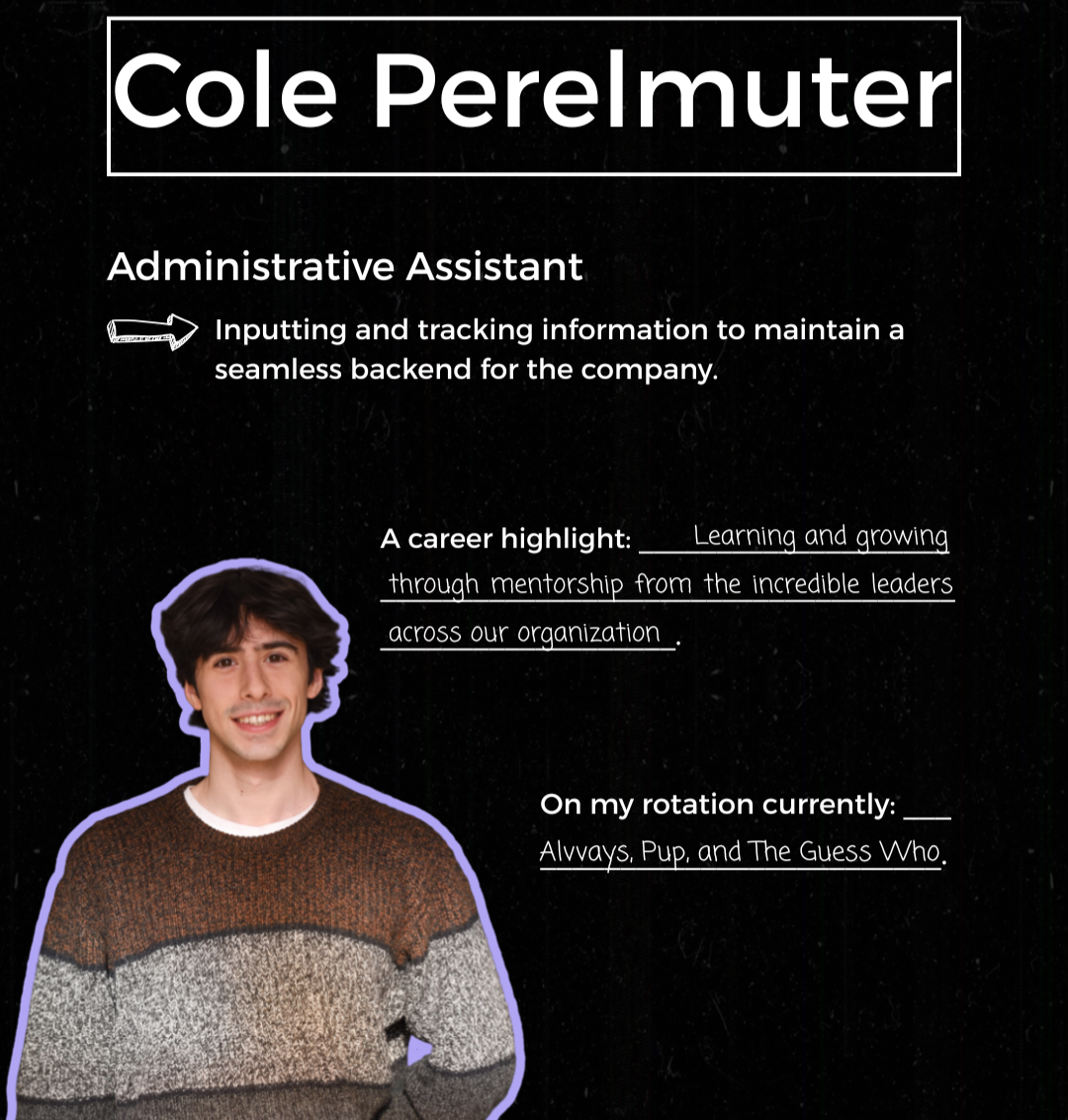 Cole Perelmuter, Administrative Assistant at The Feldman Agency
