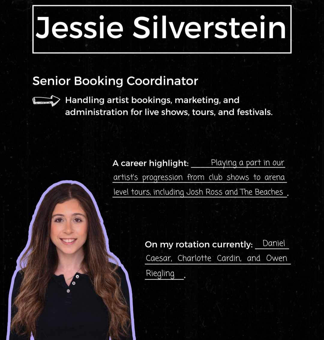 Jessie Silverstein, Senior Booking Coordinator at The Feldman Agency