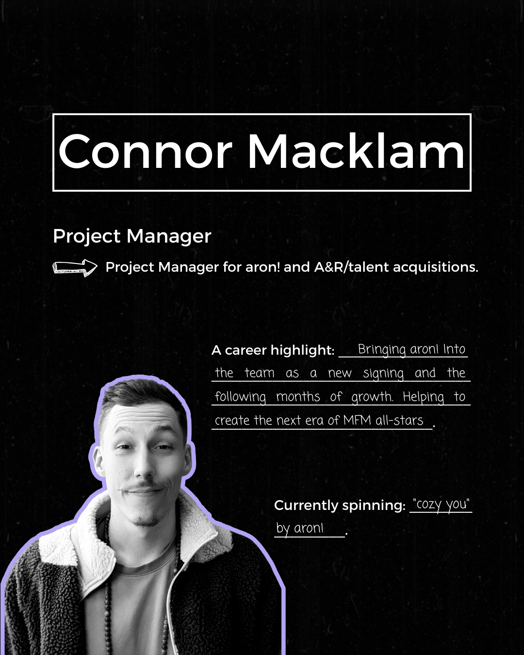 Connor Mackalm, Project Manager at Macklam Feldman Management