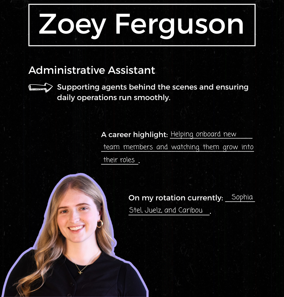 Zoey Ferguson, Administrative Assistant at The Feldman Agency