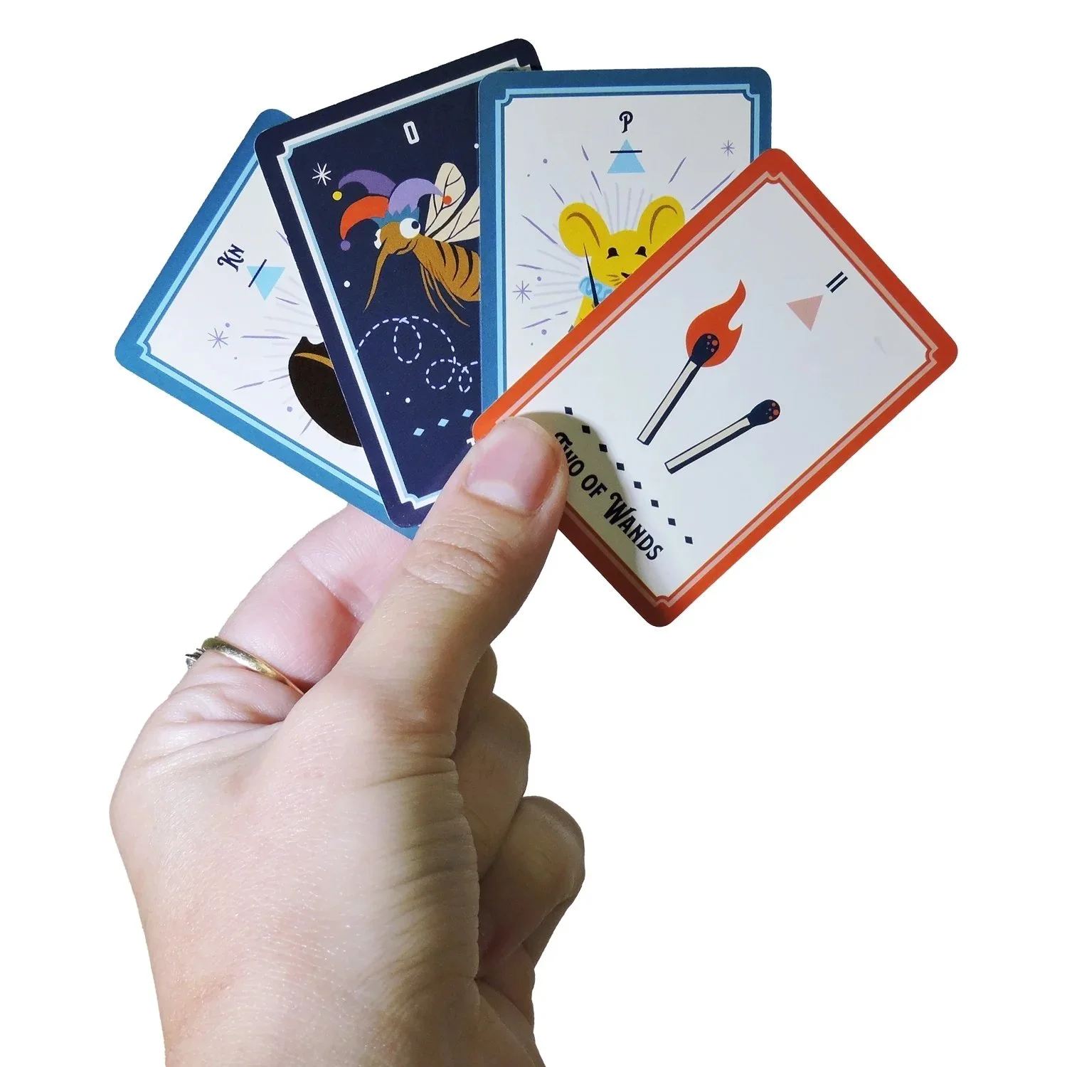 Tiny Tiny Tarot Deck cards in hand.jpg