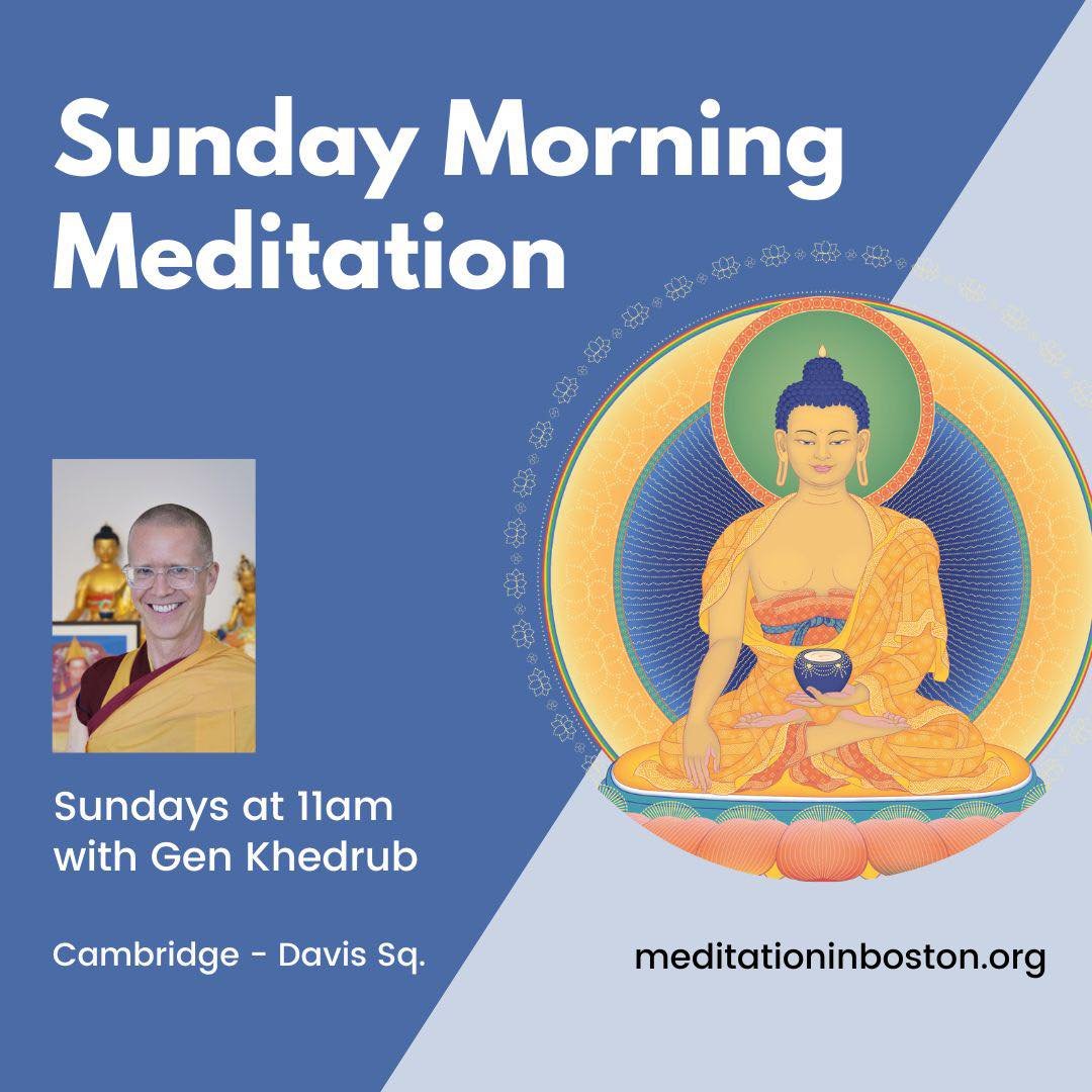 Sundays 11am-12:15. Guided breathing meditation, a short teaching and prayers for world peace. Make it part of your weekend 💫🧘

2298 Massachusetts Ave., just a few blocks over from Davis Square. Free parking on Sundays. 

#mindfulness #kadampa #bos