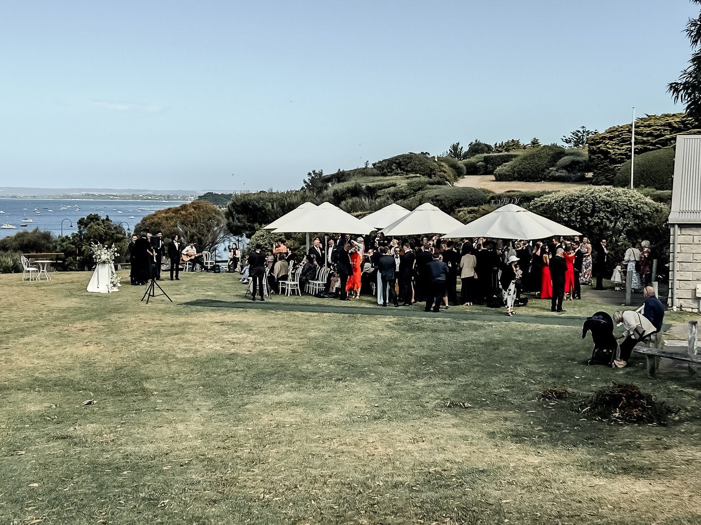 Day for it! Throw back to this beautiful back drop in Sorrento. Need help with choosing the perfect spot to say, &quot;I do&quot;? Get in touch with us for a list of options.