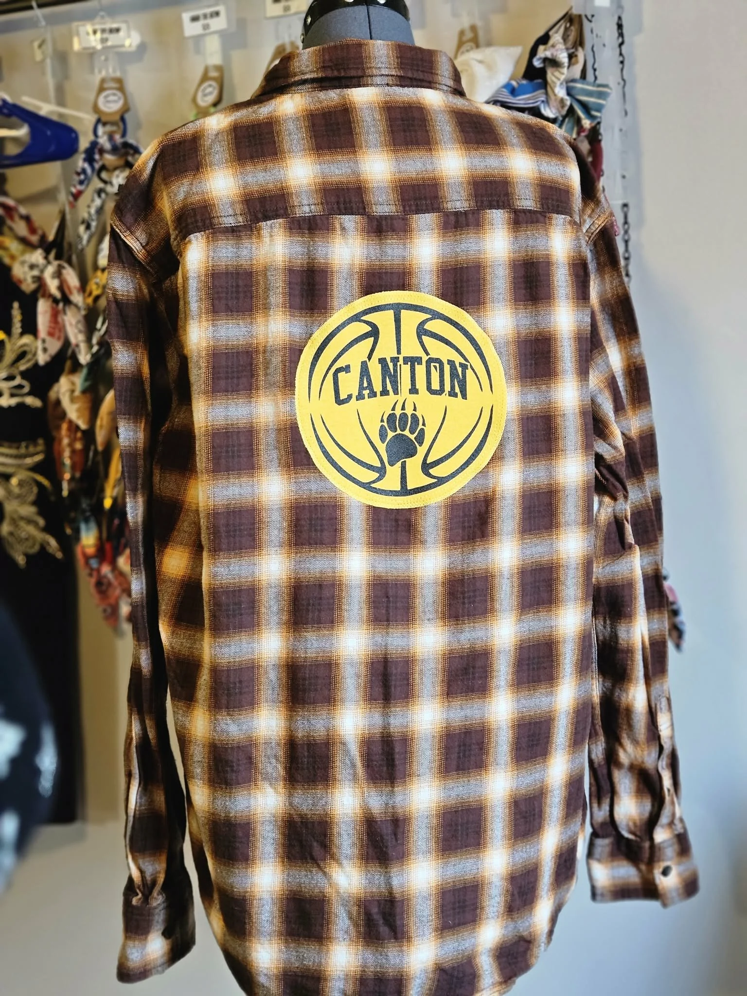 Canton Basketball Flannel Upcycle