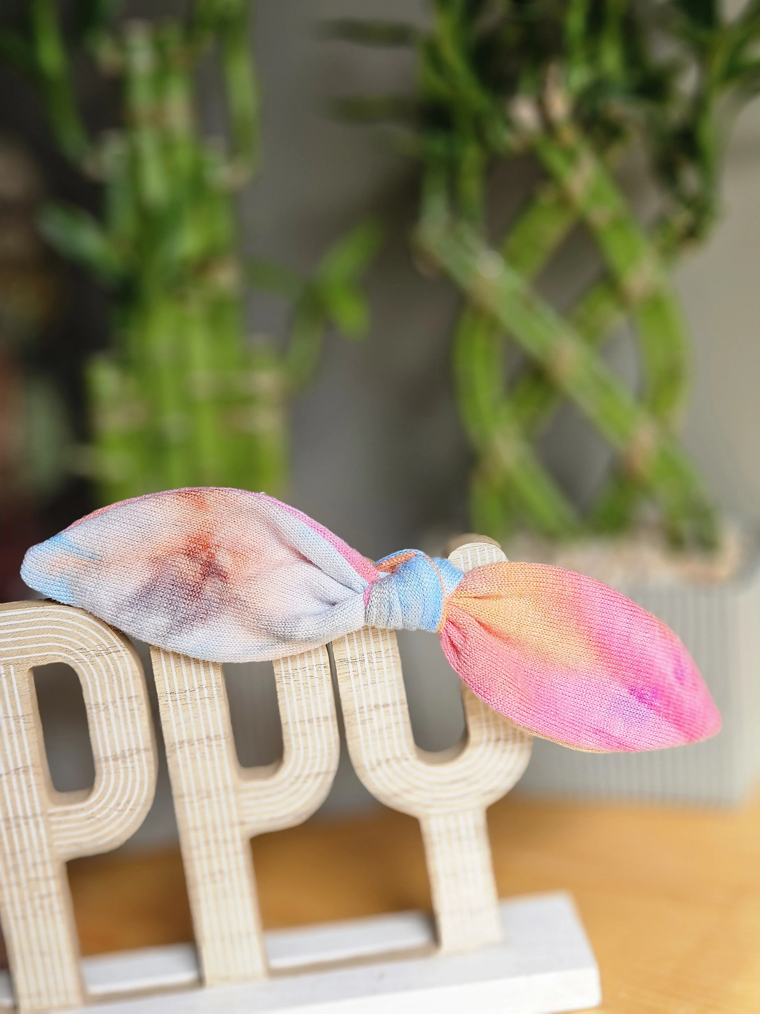 Tie Dye Hair Tie Bow