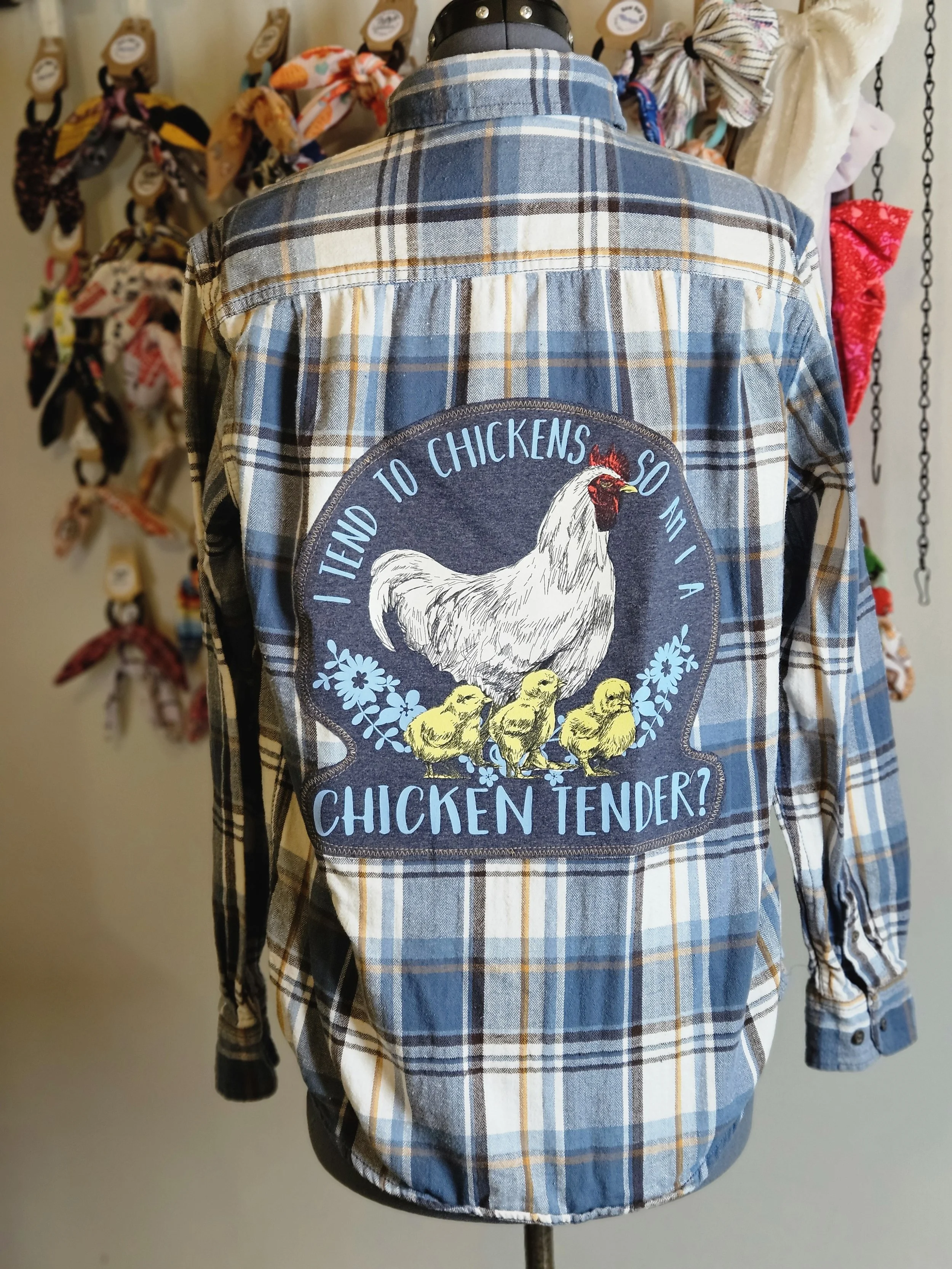 Chicken Tender Flannel Upcycle