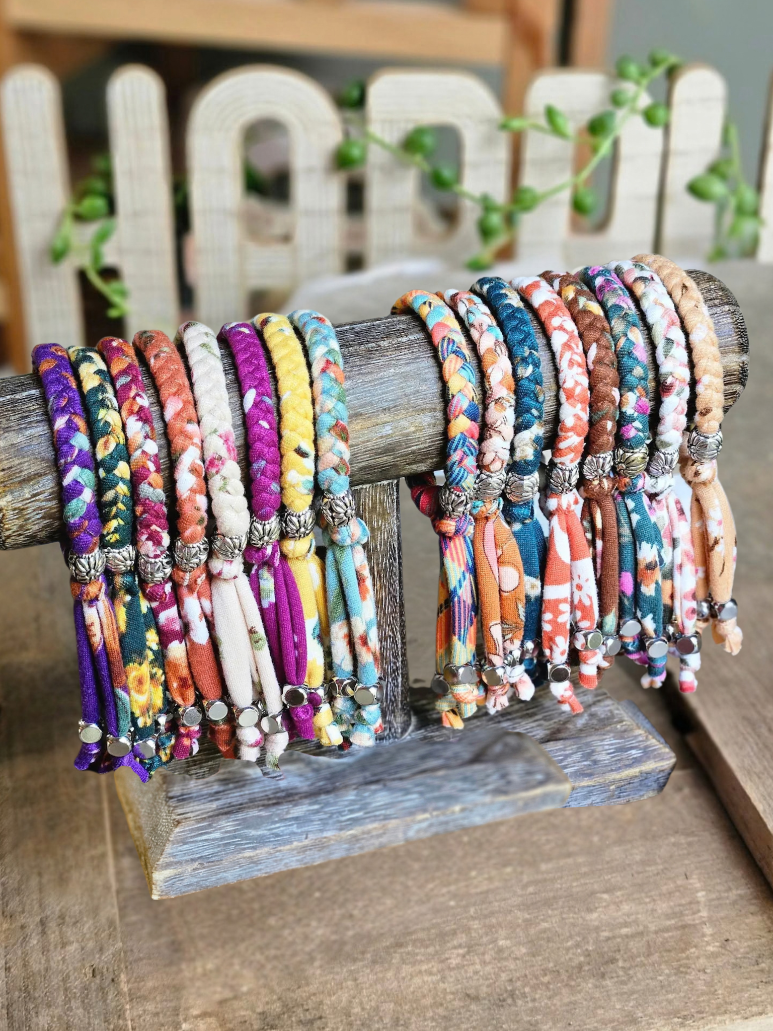 Fall Vibes Adjustable Fabric Bracelet Collection #2 ( 16 colors to choose from!)