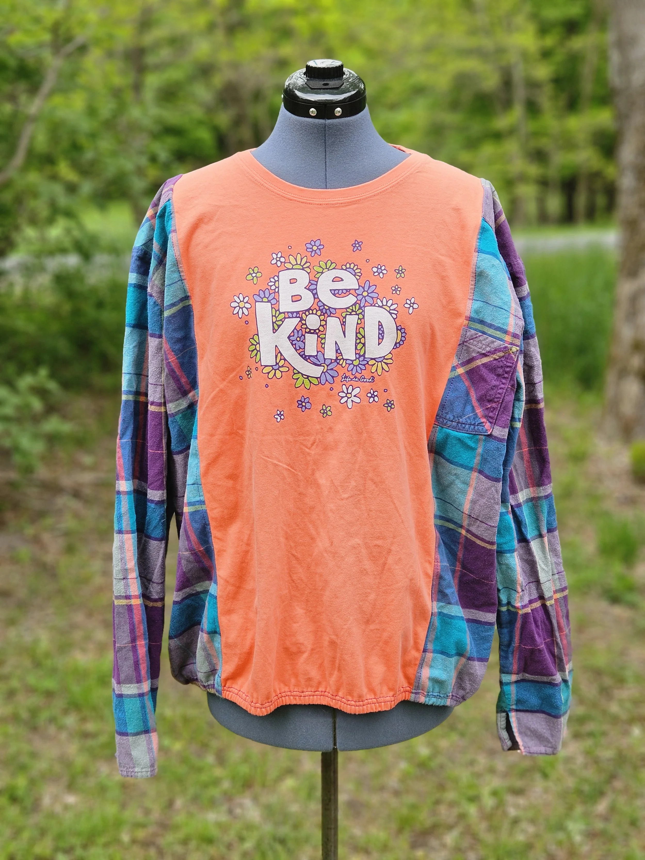 Be Kind /Flannel Hybrid upcycle