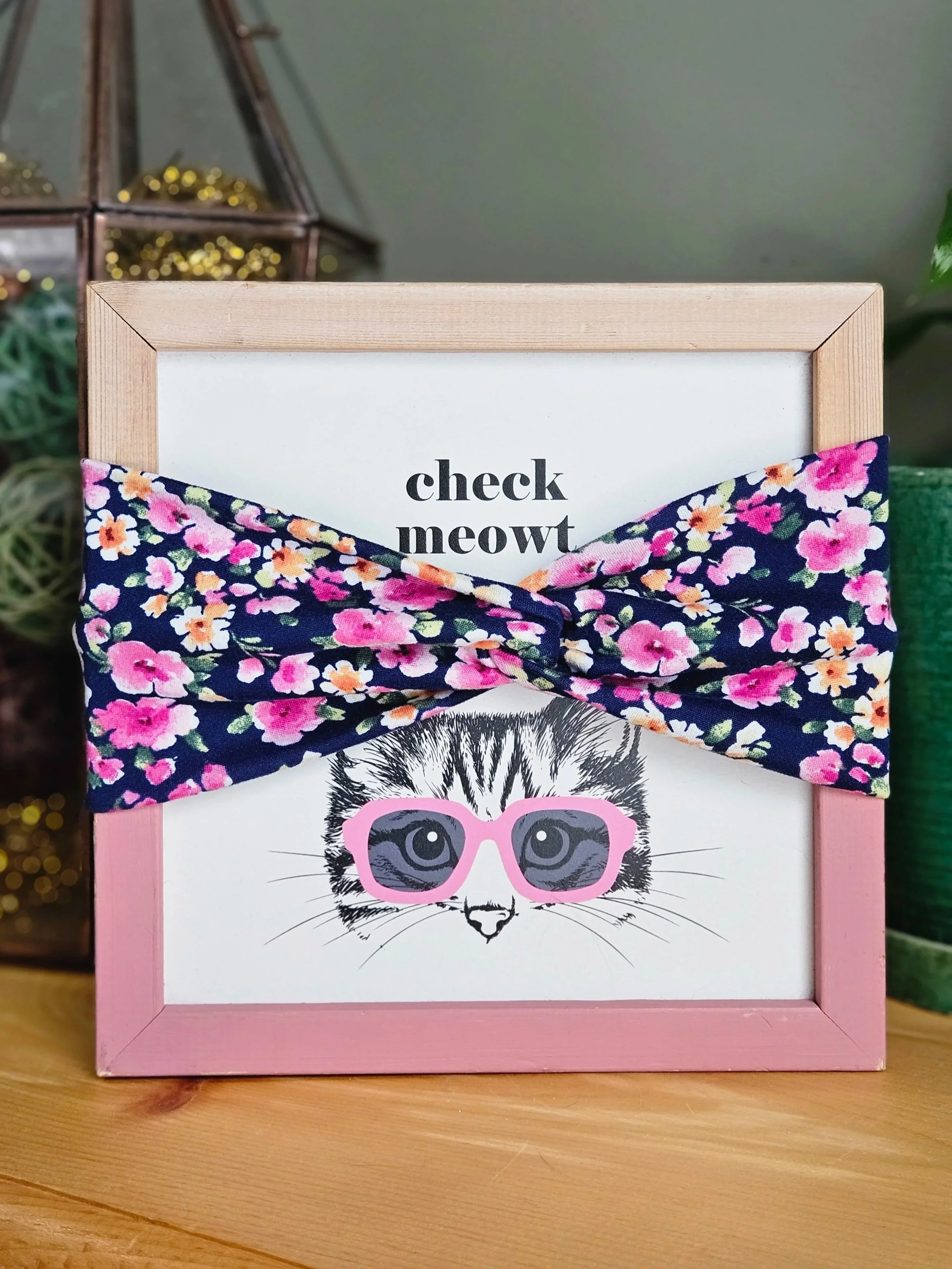 Black with Red Floral Twist or Not Headband