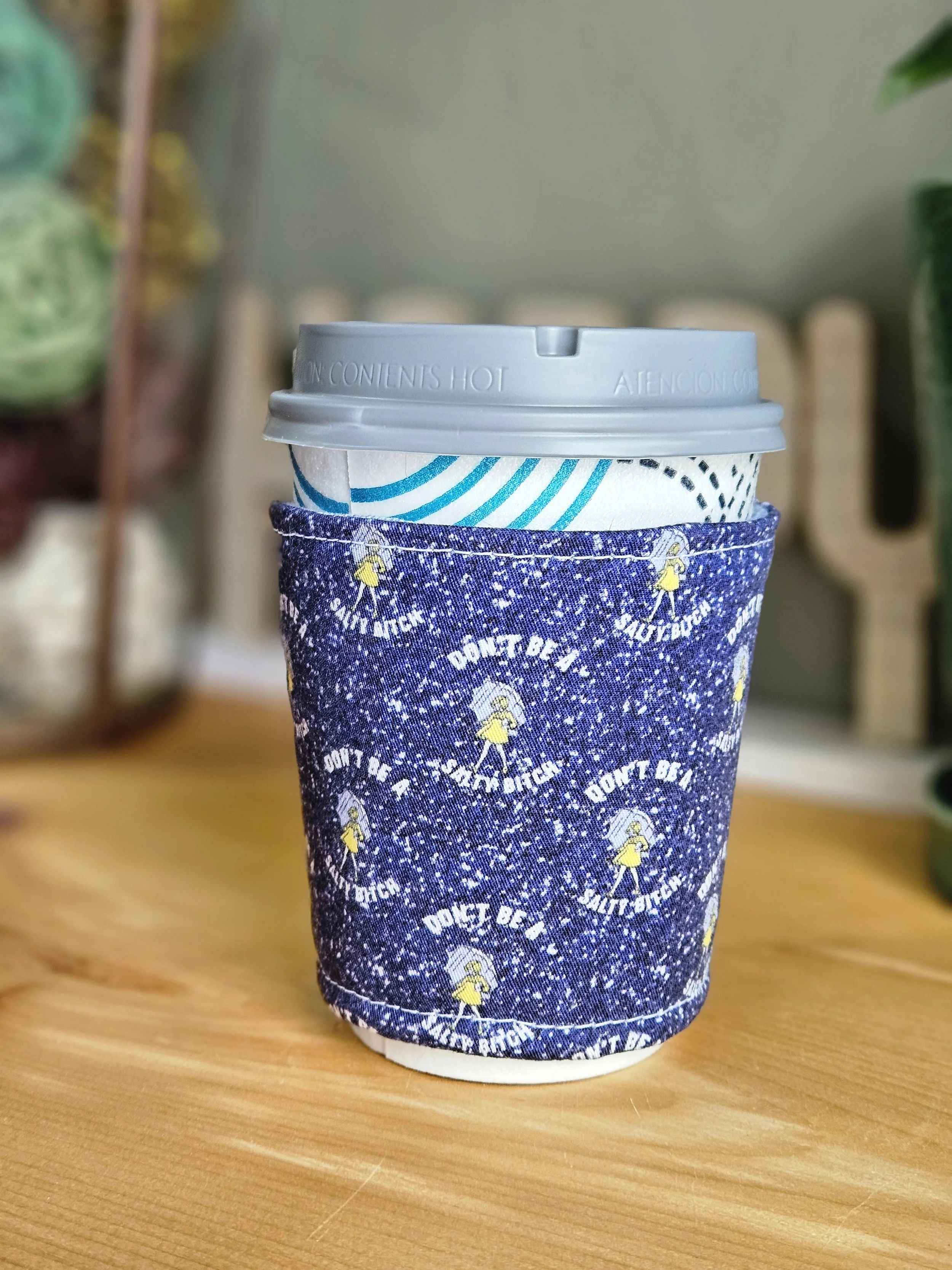 Anchors / Salty  Reversible Cup Cozy