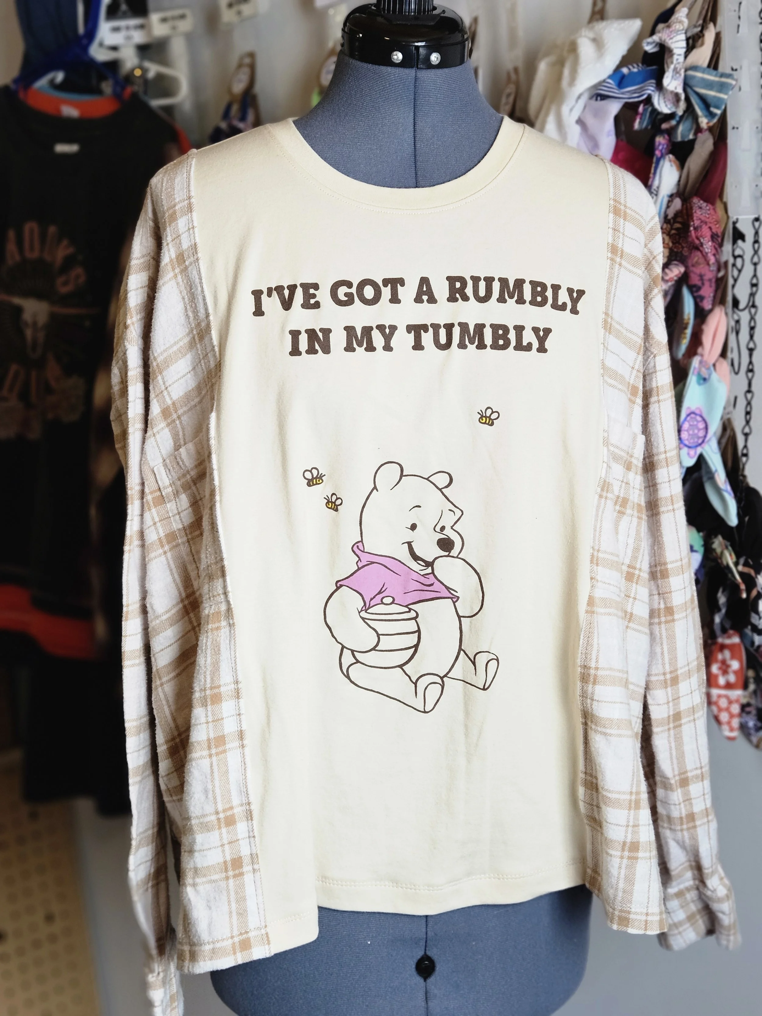 Pooh/Flannel Hybrid upcycle