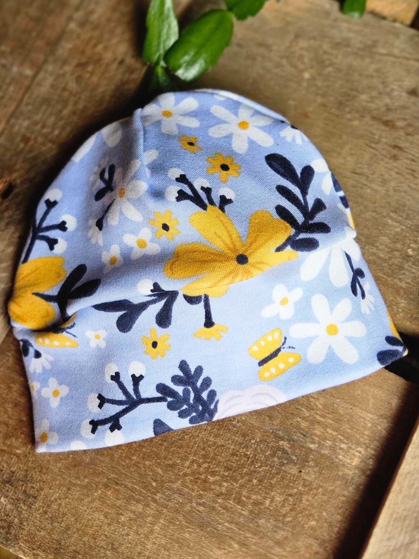Blue Daisy Baby Hat