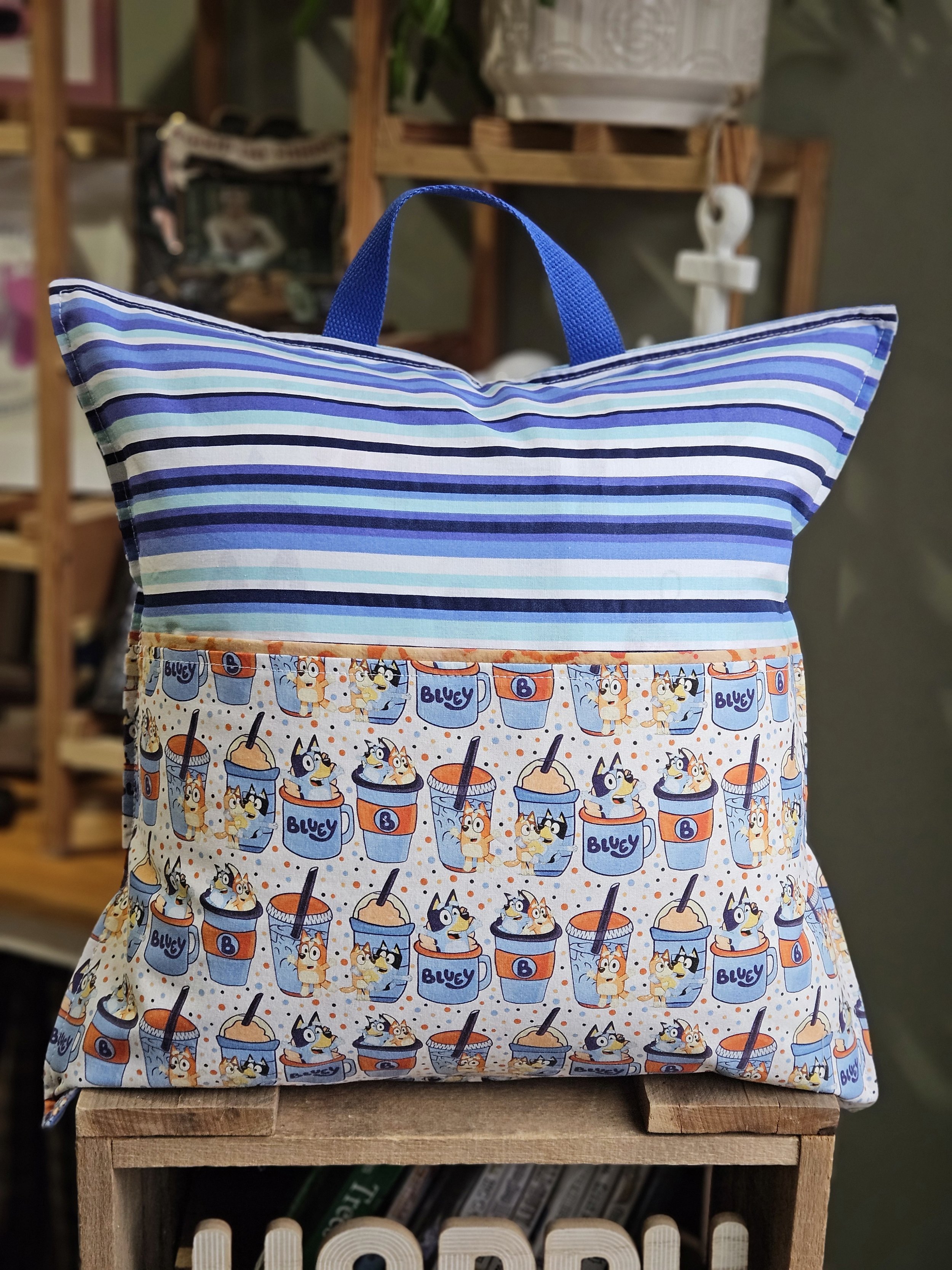 Blue Dog Reading Pillow Cover