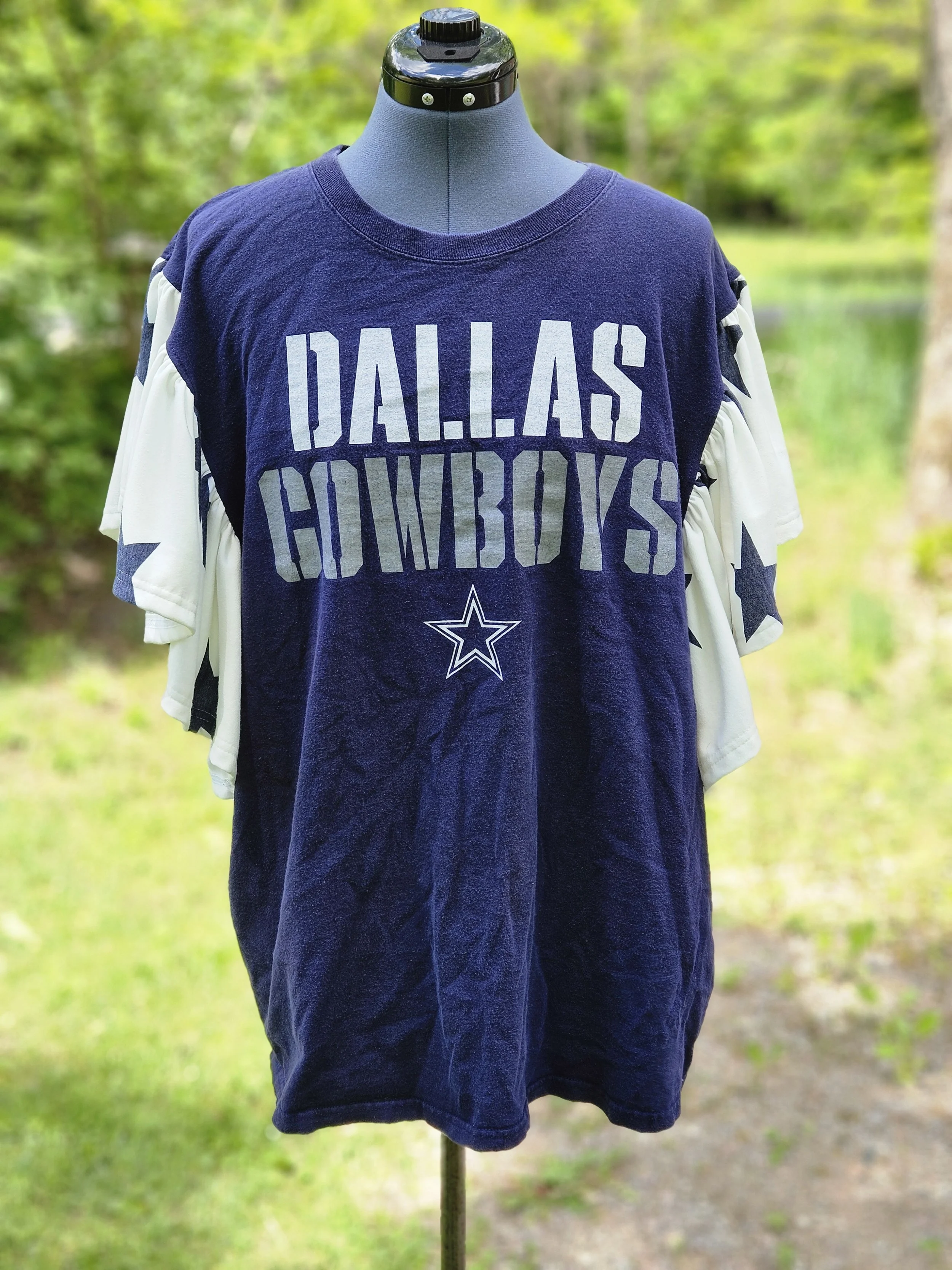 Dallas Cowboys Ruffle Sleeve Top