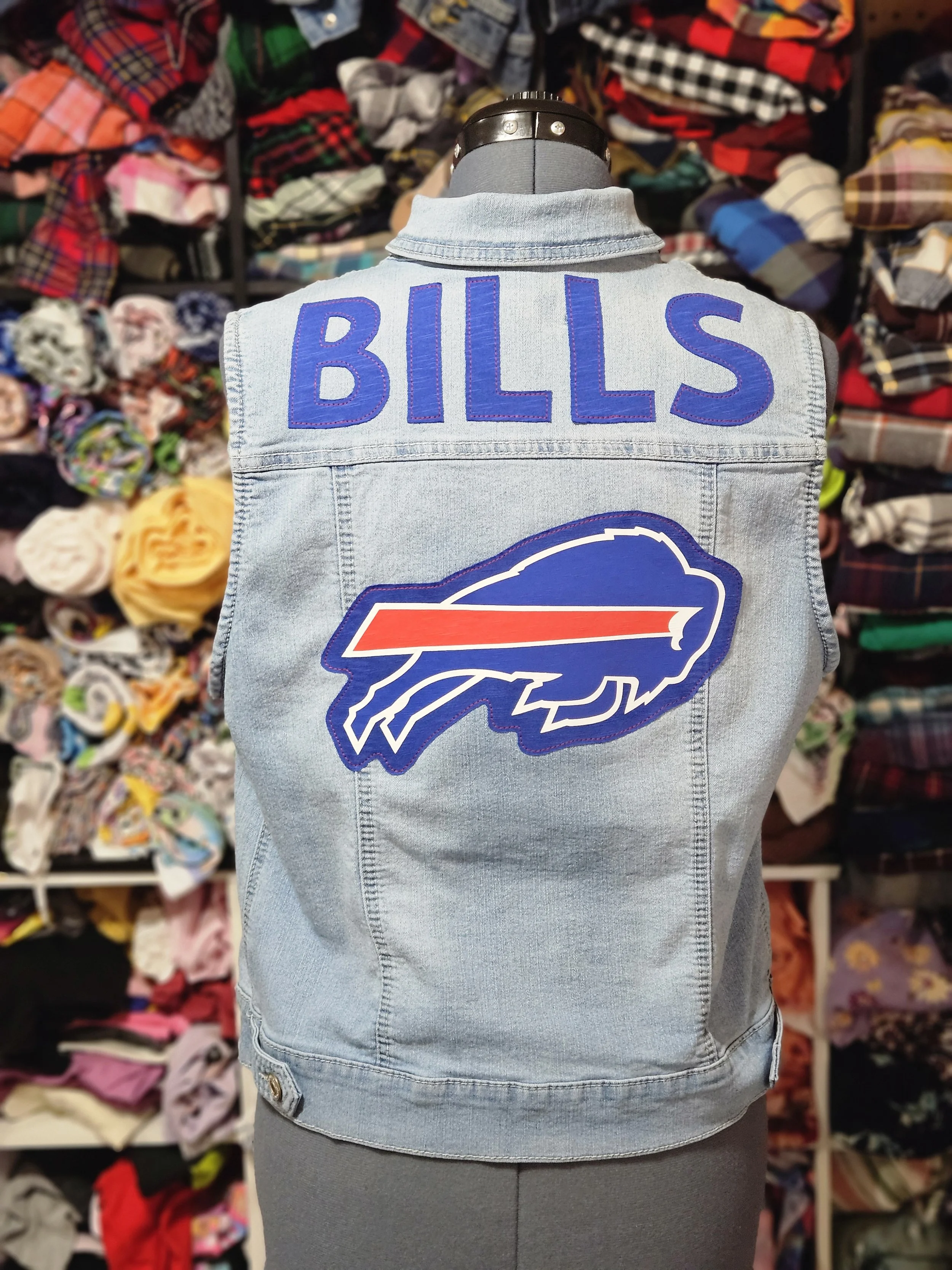 Bills Upcycled Denim Vest