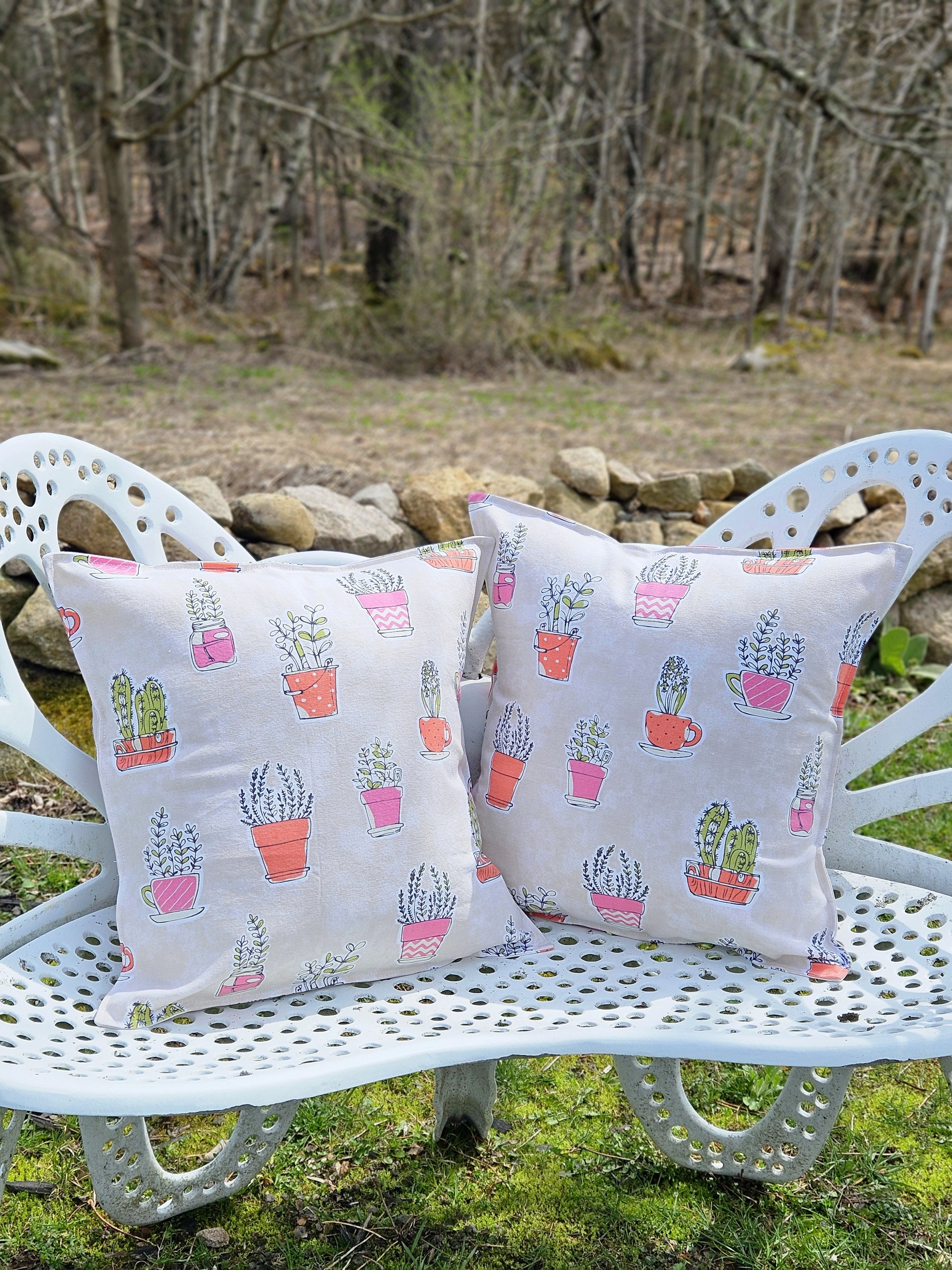 Succulent Pillow Sham Set ( SHAMS ONLY)