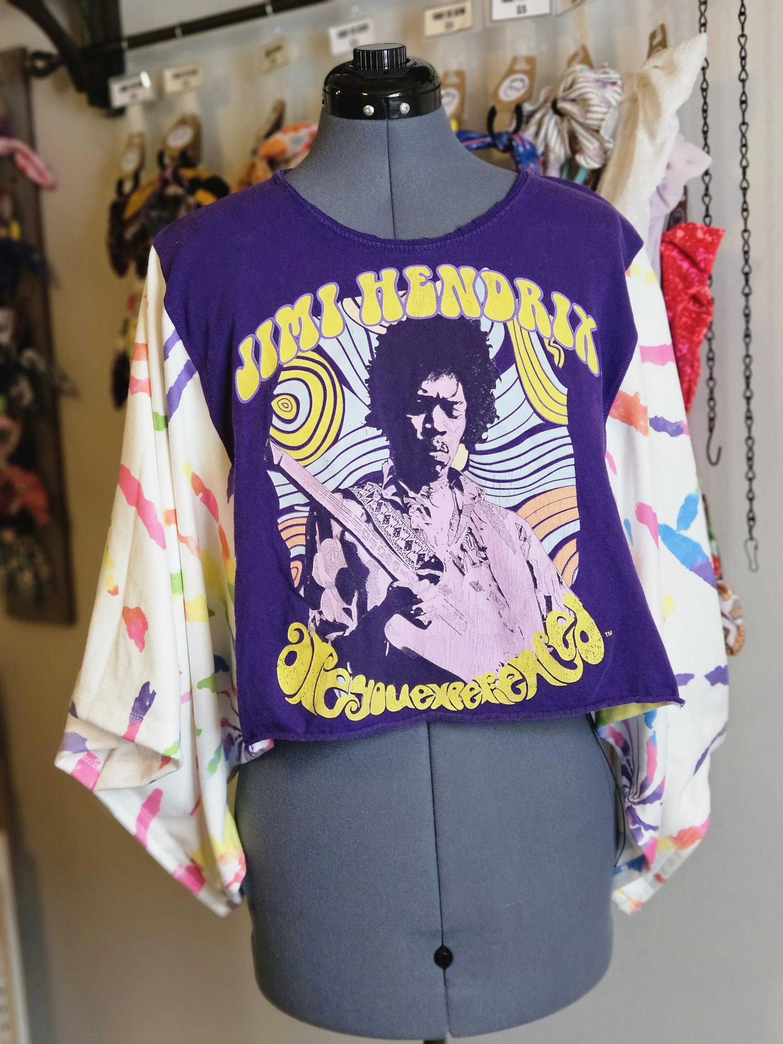 Hendrix Tie Dye Cropped  - Chique Tee Upcycle