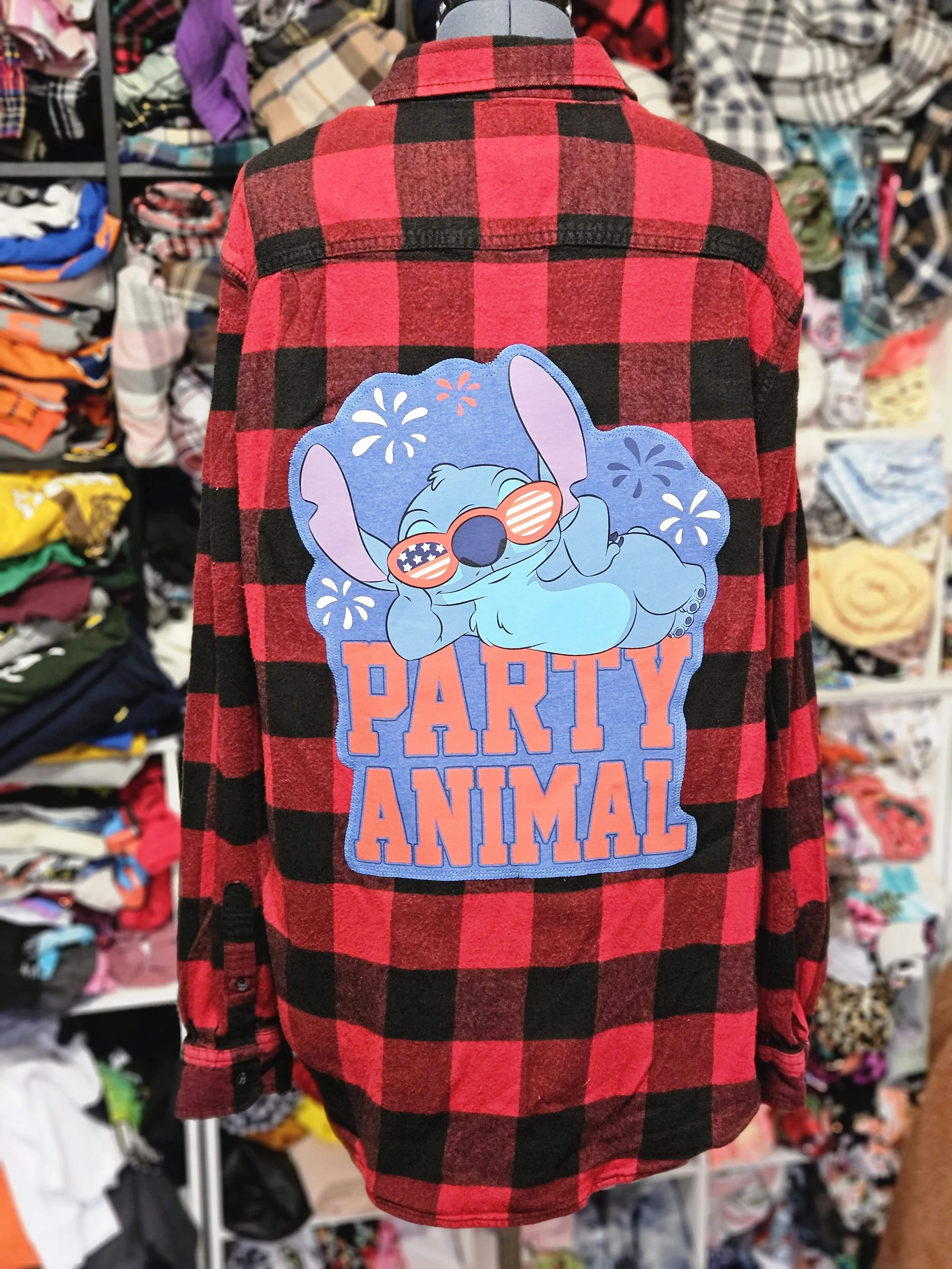 Party Animal Flannel Upcycle