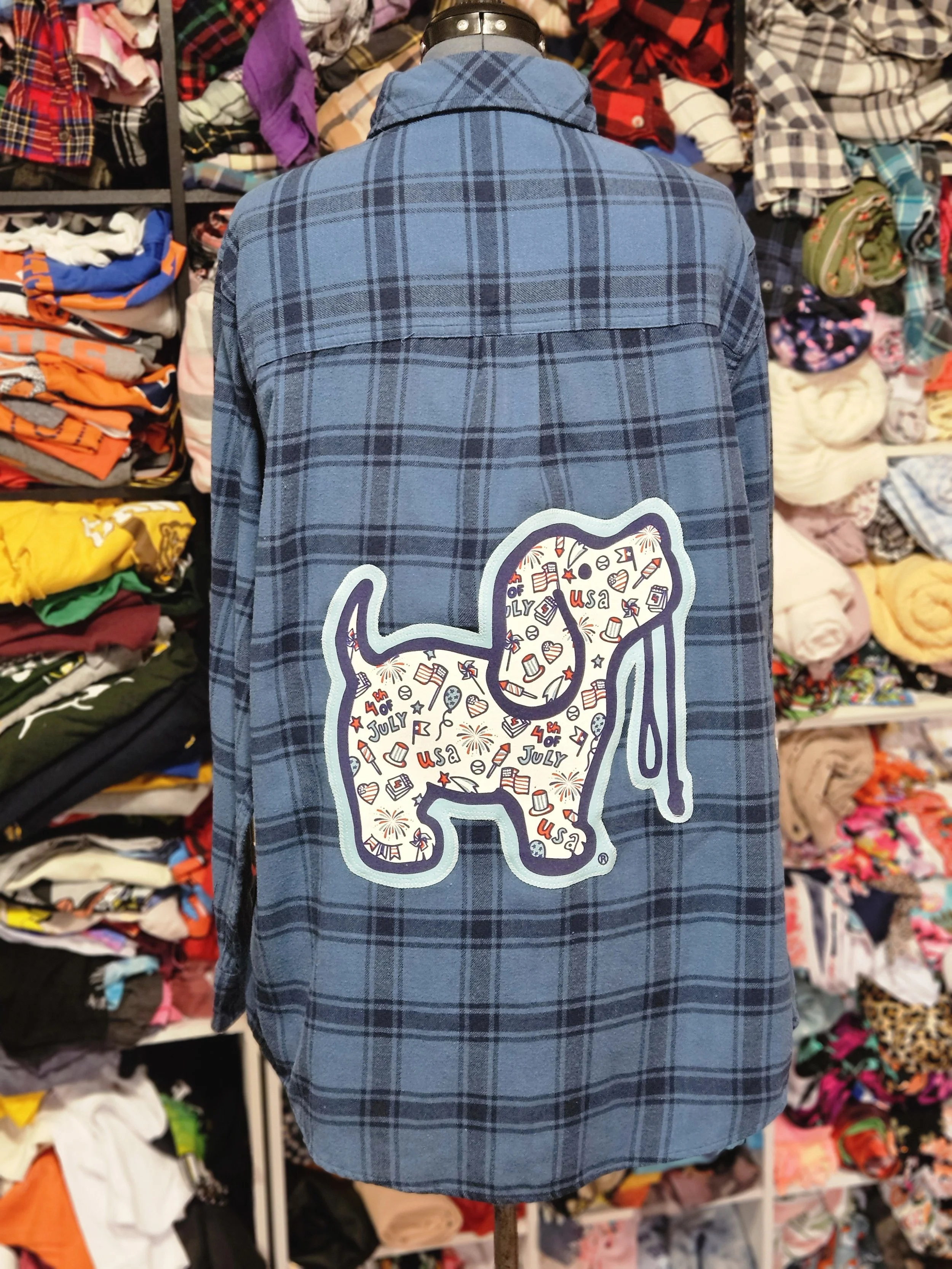 USA Puppy Flannel Upcycle
