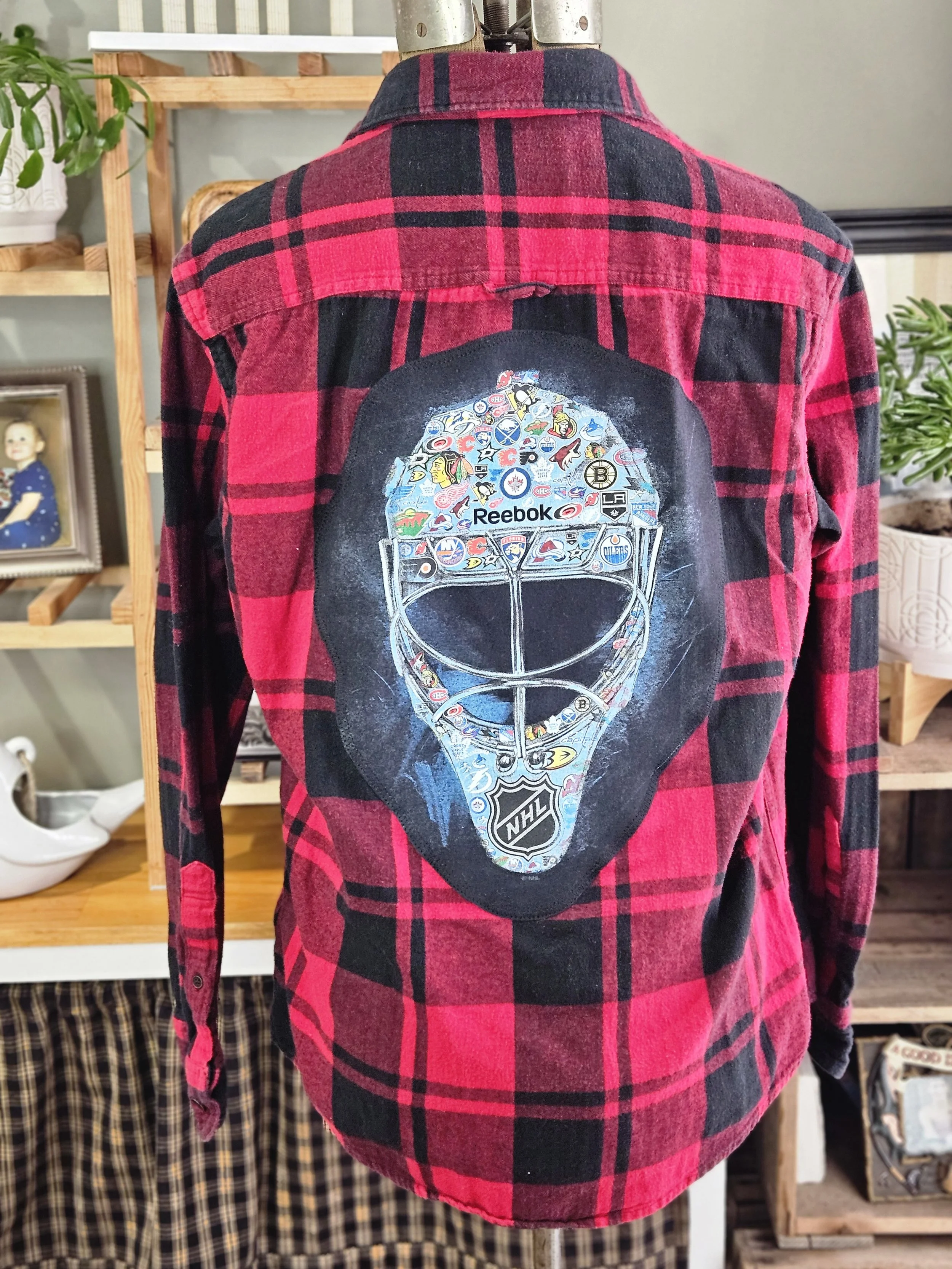 NHL Hockey Flannel Upcycle