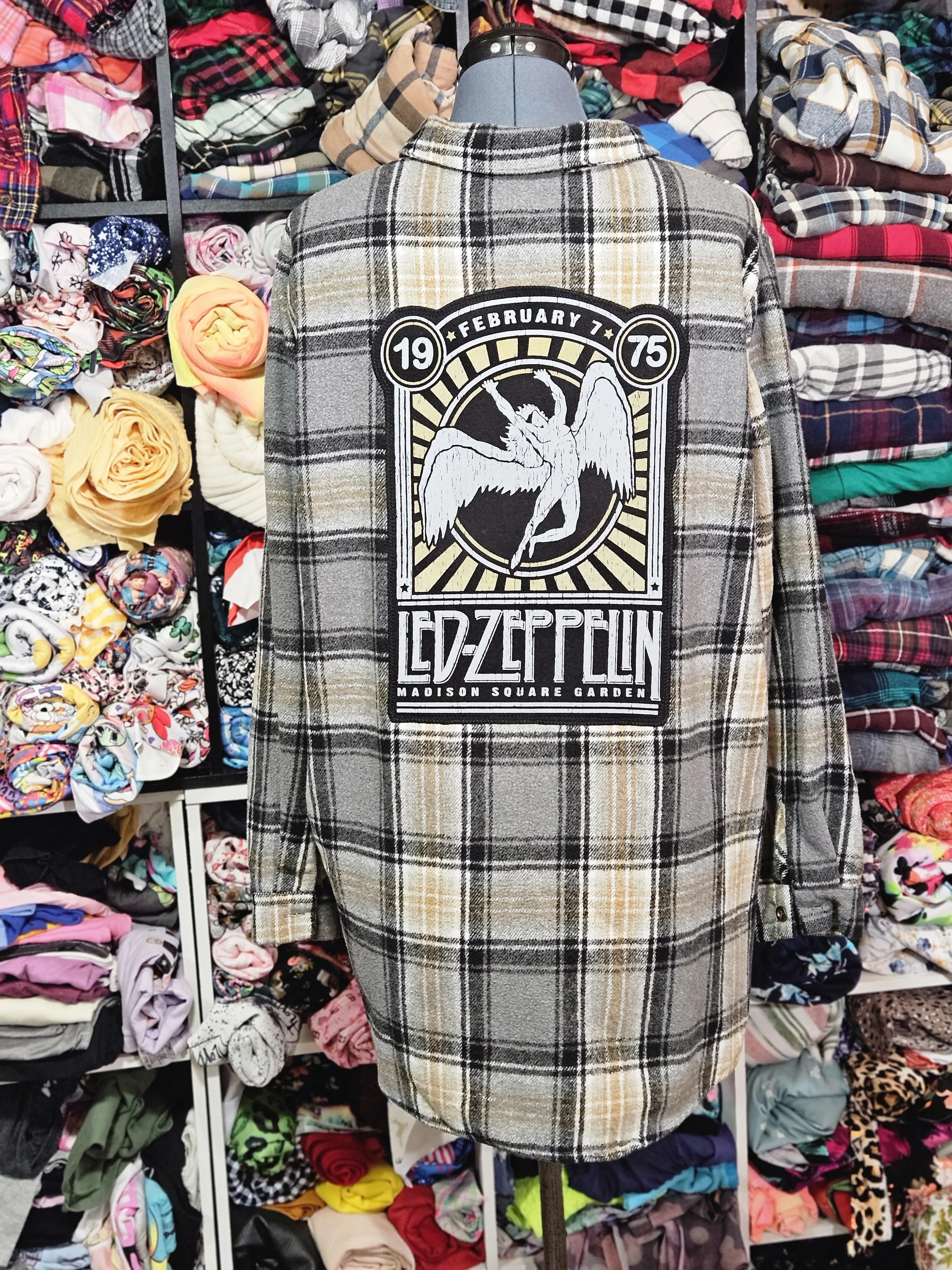 Led Zeppelin Upcycled Flannel