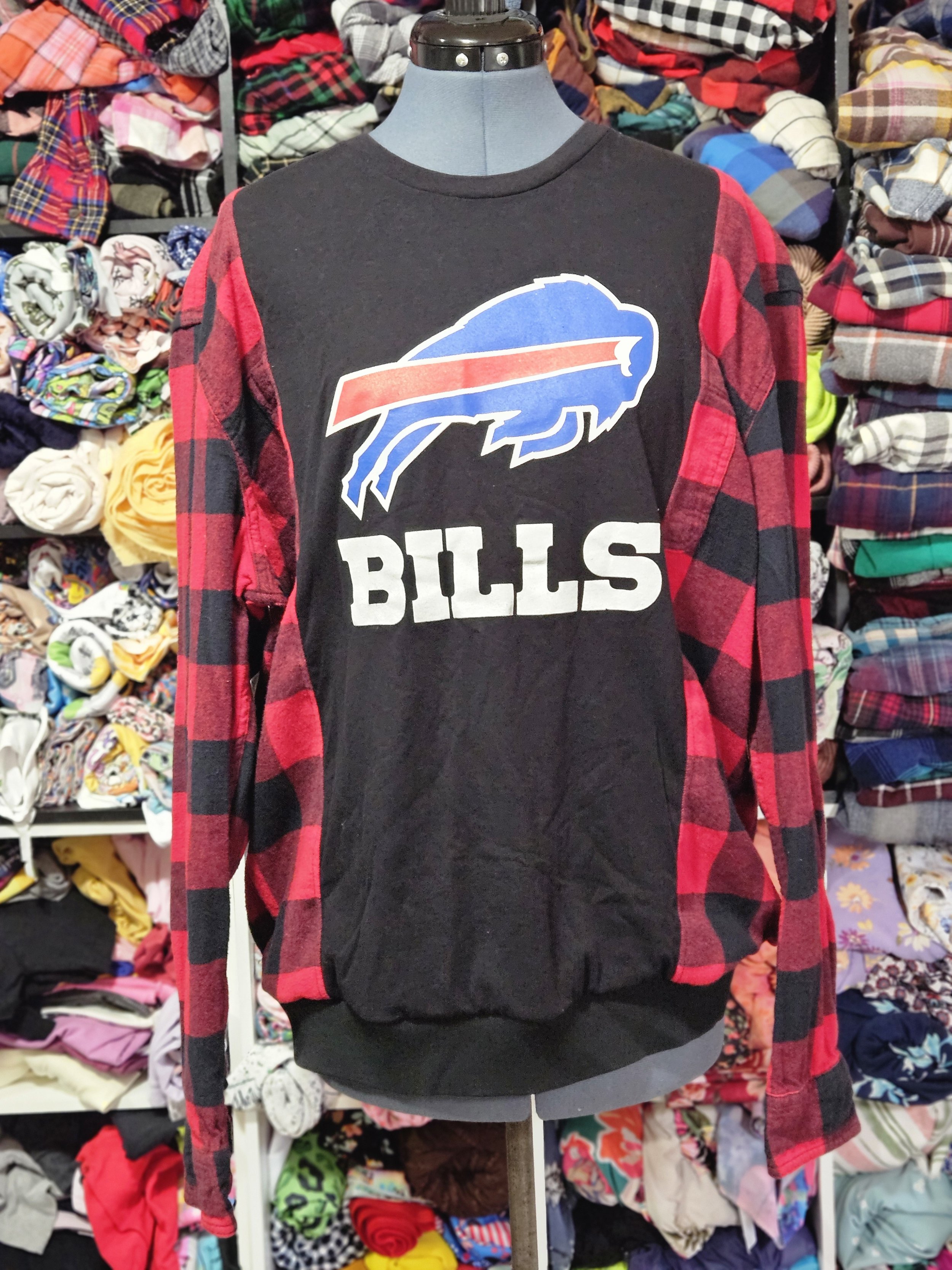 Bills Shirt /Flannel Hybrid upcycle