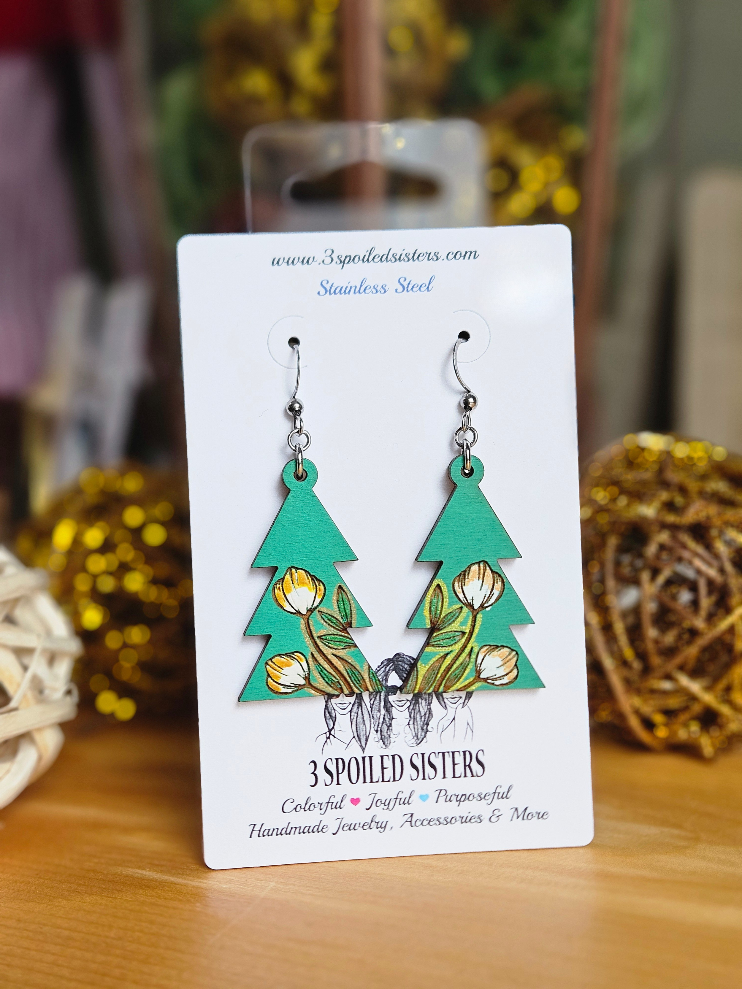 BOHO Pine Tree Earrings