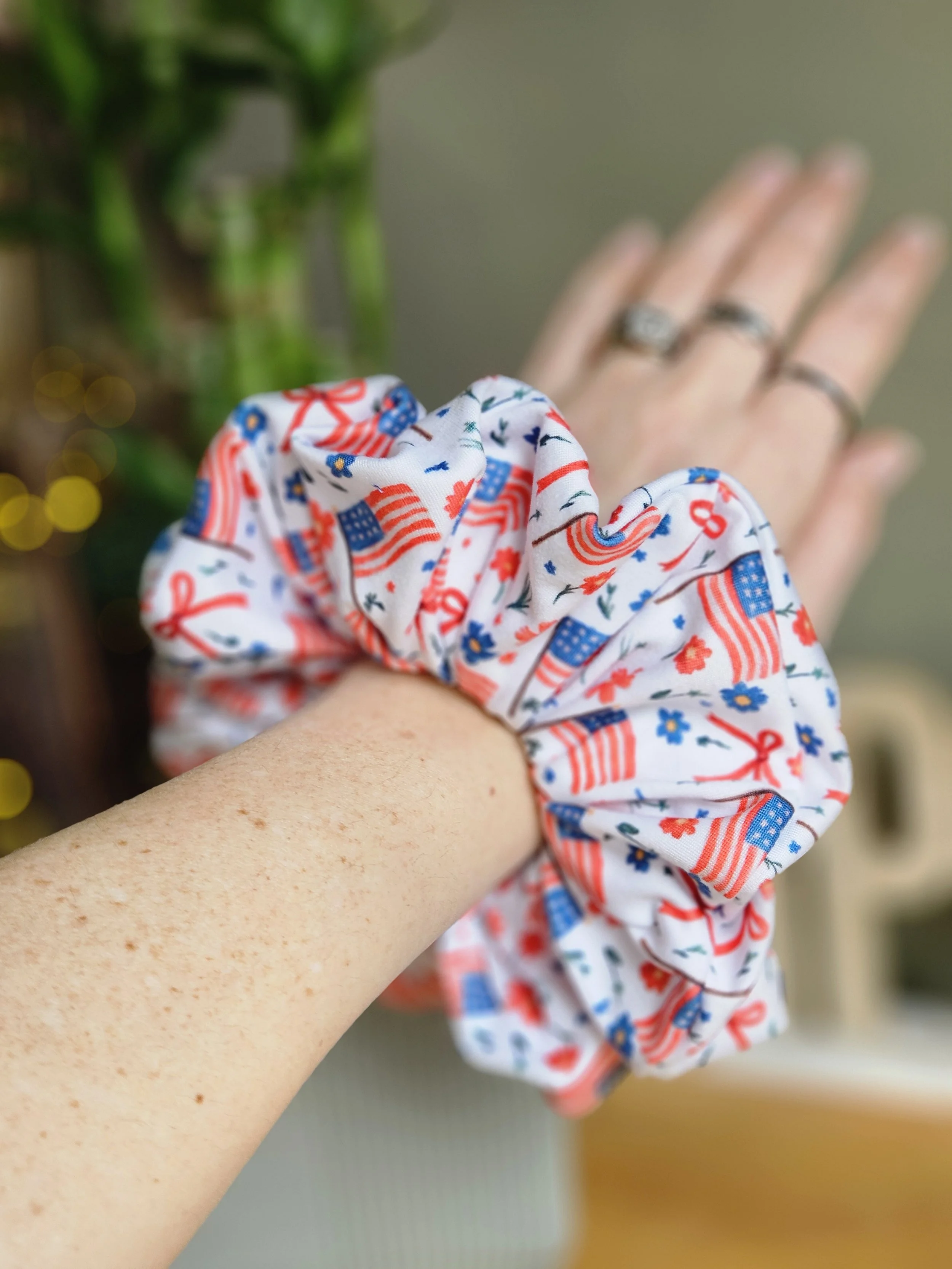 American Flag Jumbo Scrunchie