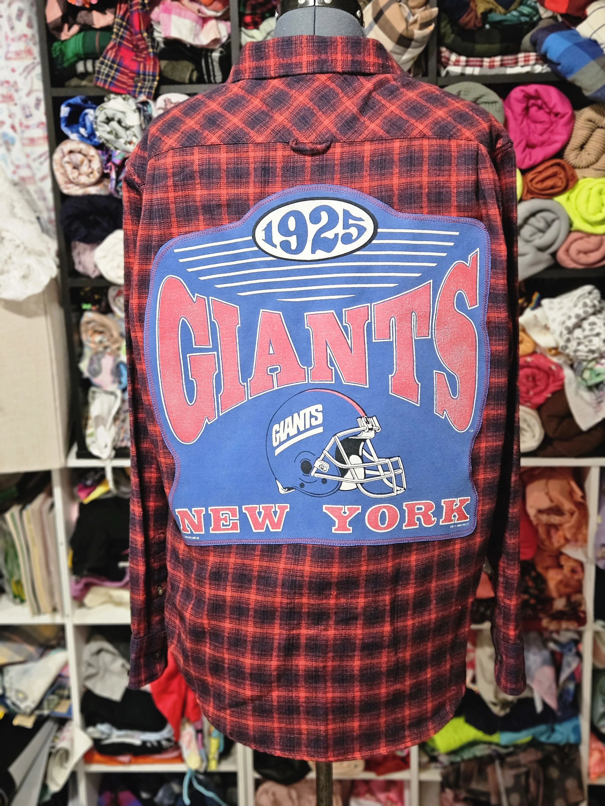 Vintage New York Giants Flannel Upcycle