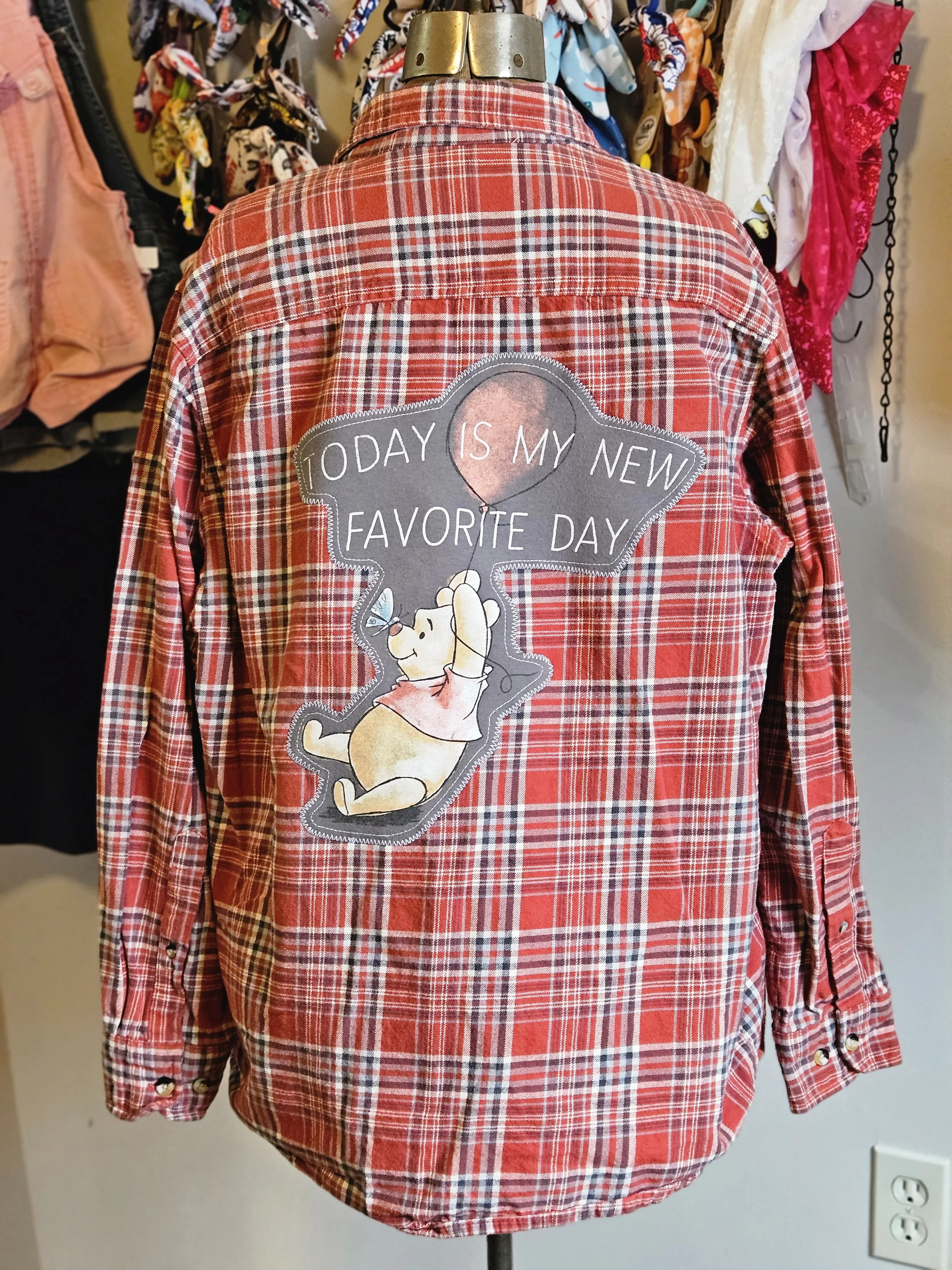 Pooh Favorte Day - Flannel Upcycle