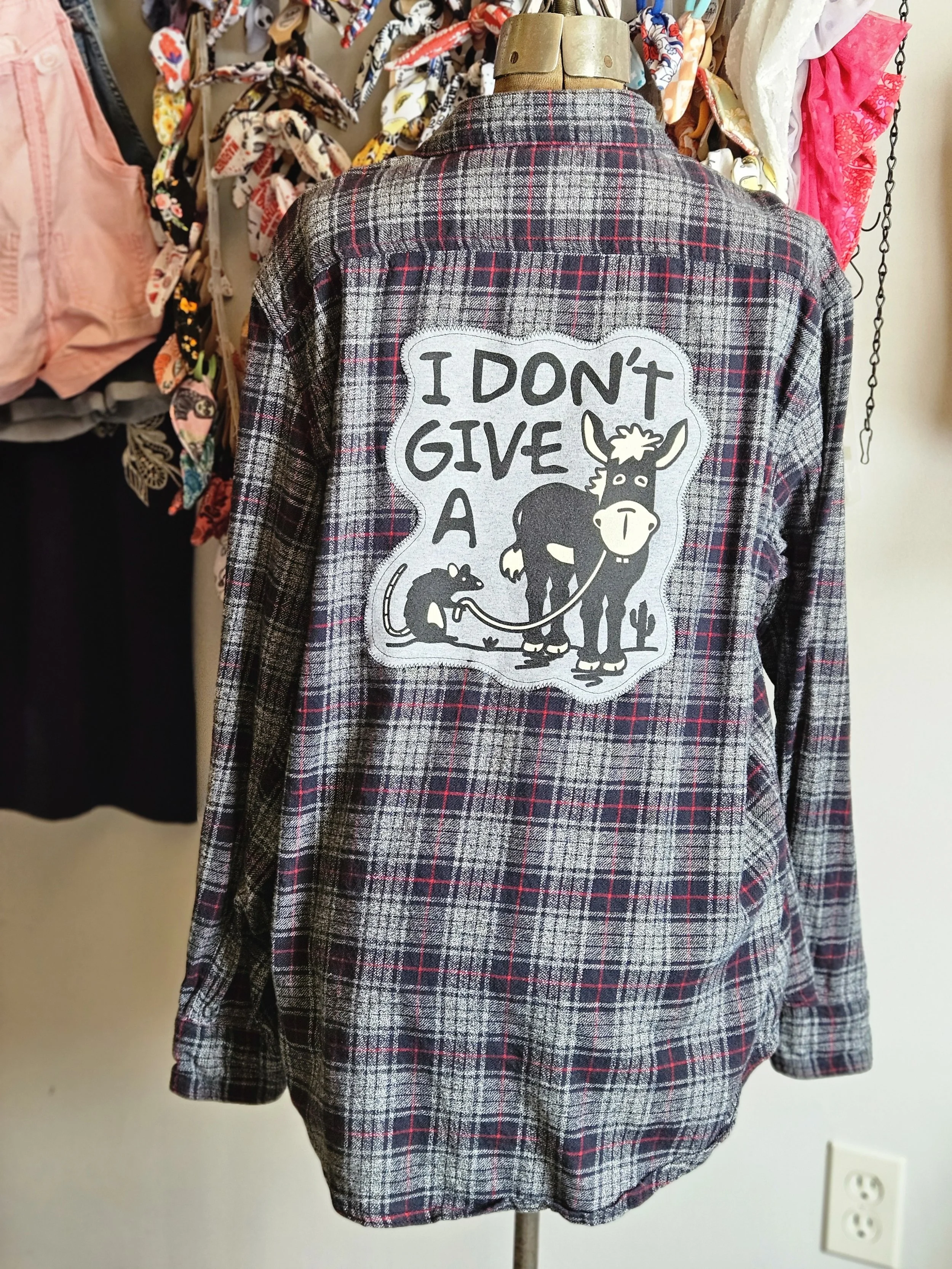 I Don't Give A Rats... Flannel Upcycle