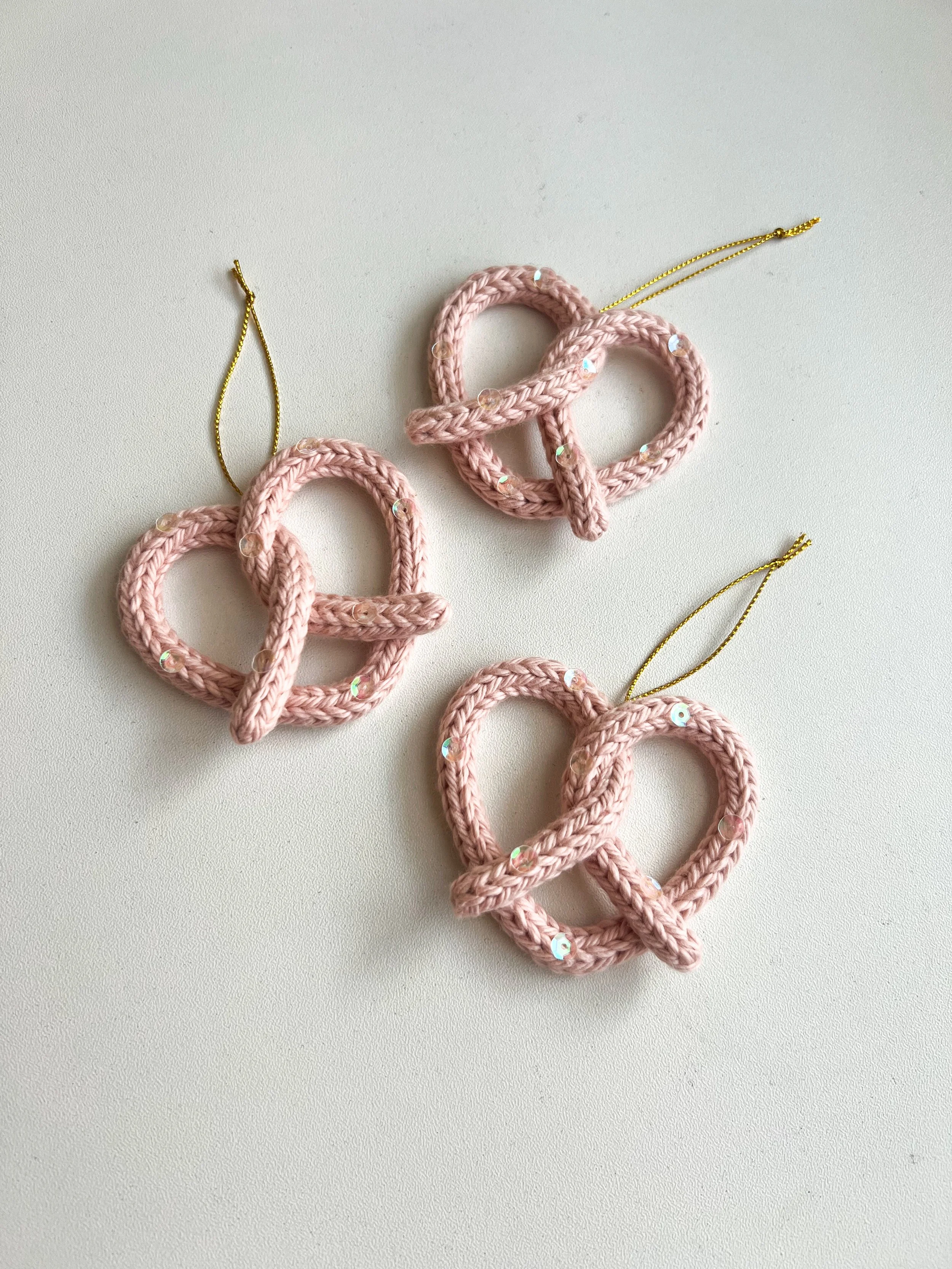 Pink Pretzel Ornament