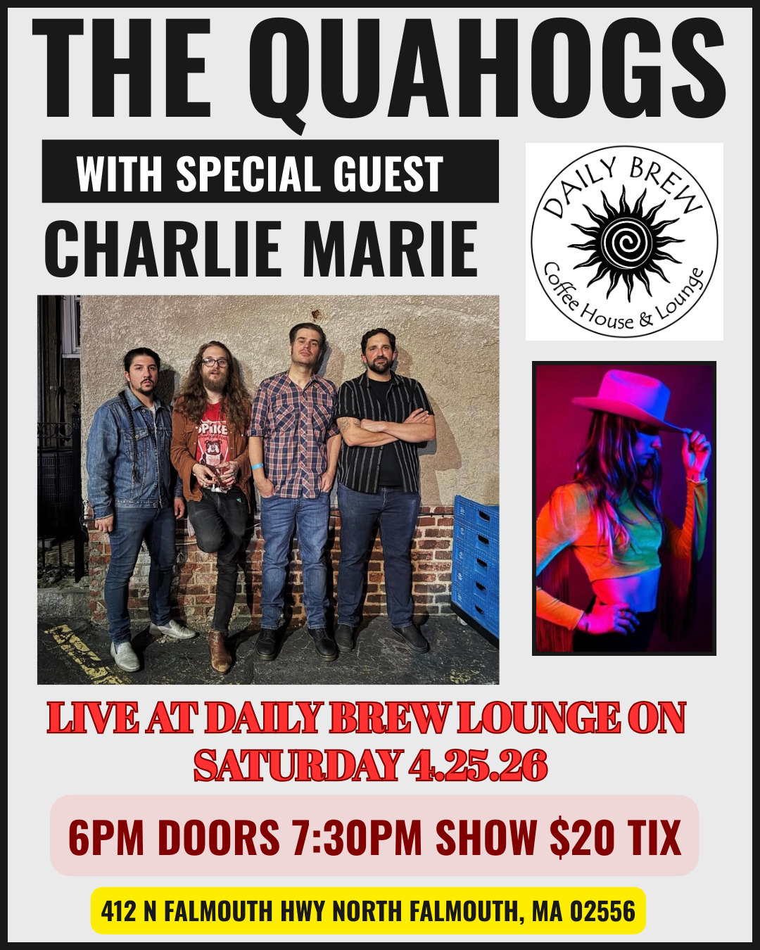 The Quahogs with special guest Charlie Marie 