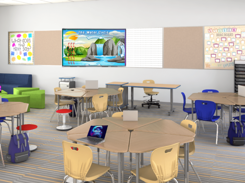 Flexible classroom furniture and technology