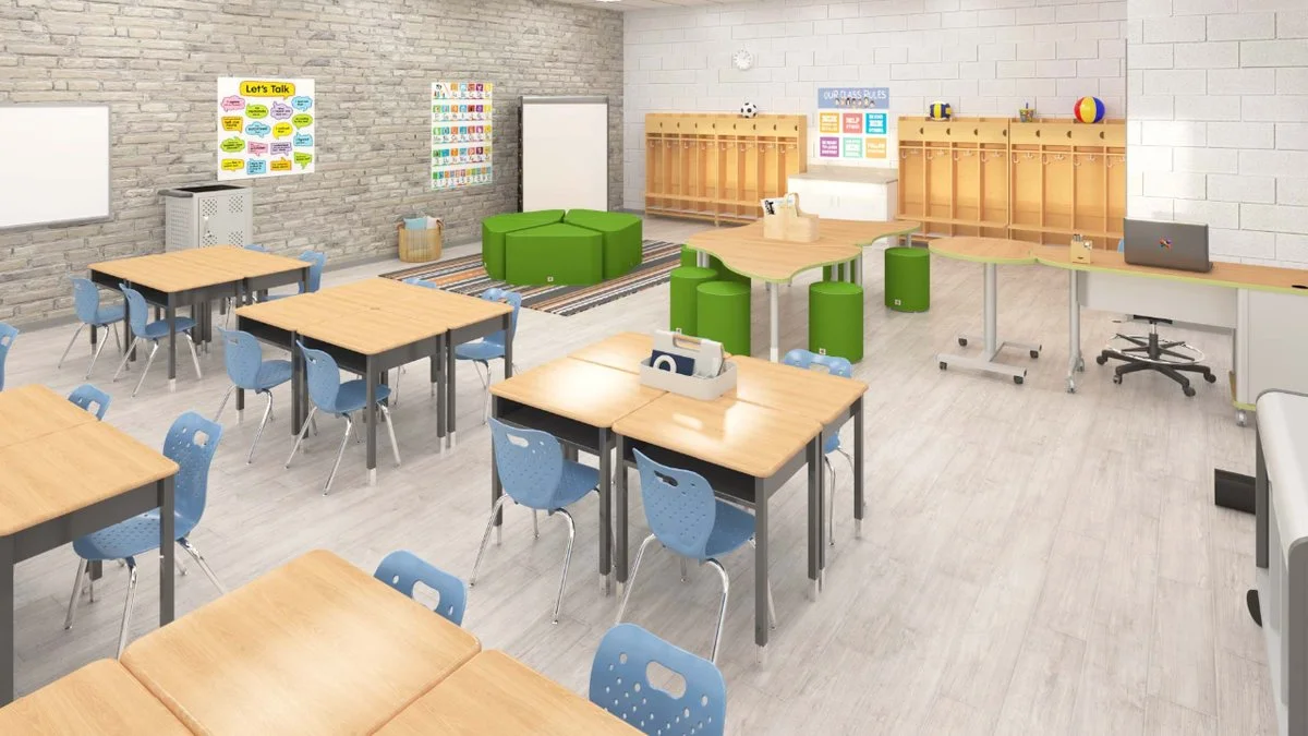 Kindergarten classroom flexible furniture