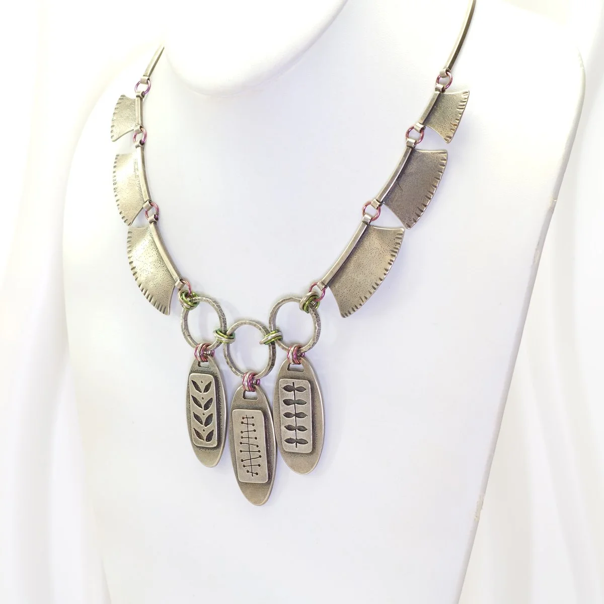 Botanical Garden Necklace in sterling with niobium