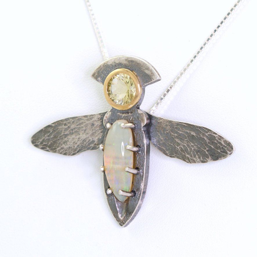 Mama bee opal heliodor pendant 1.jpg