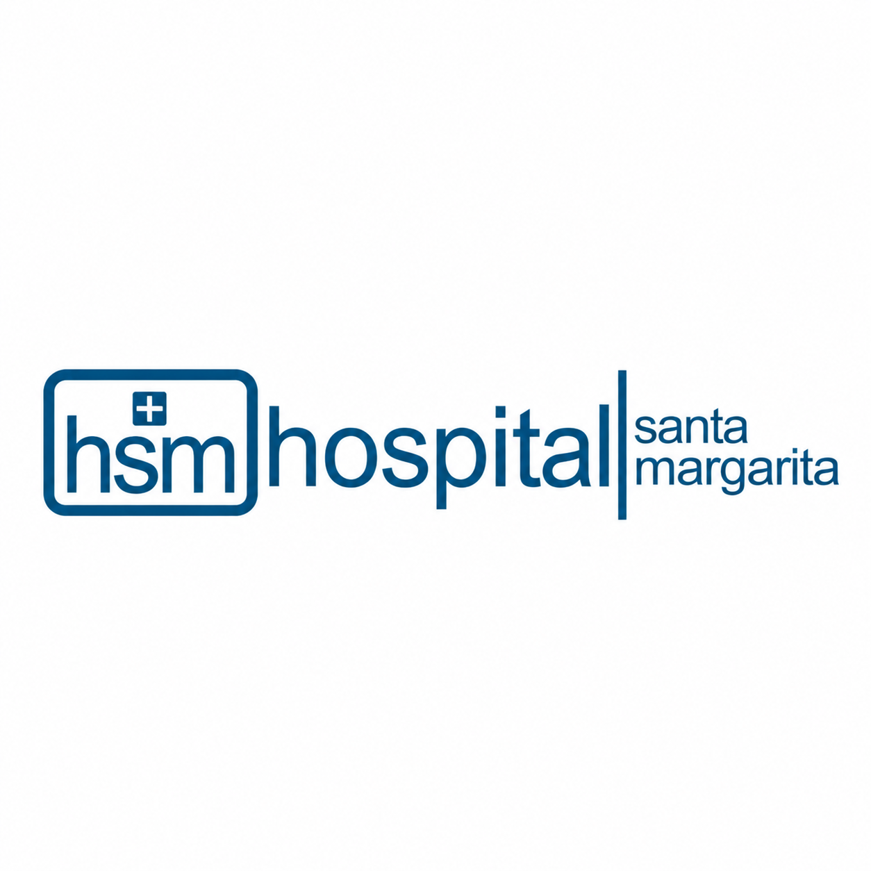 Logo del hospital Santa Margarita con texto en azul que dice 'HSM Hospital Santa Margarita'.