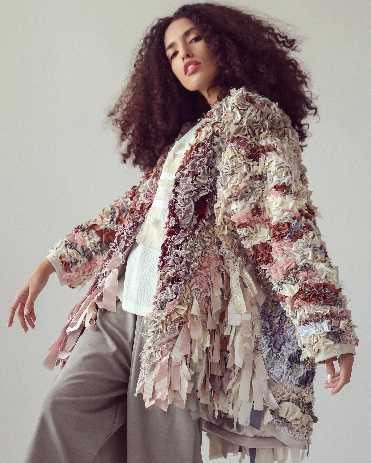 Zalea jacket

Textile Art Month has passed, and now that we&rsquo;re in mid-October, I&rsquo;m excited to finally share the Zalea Jacket&mdash;a piece that blends two things this brand loves: fashion and textile art. 
 
Hand-sewn with fabric scraps c