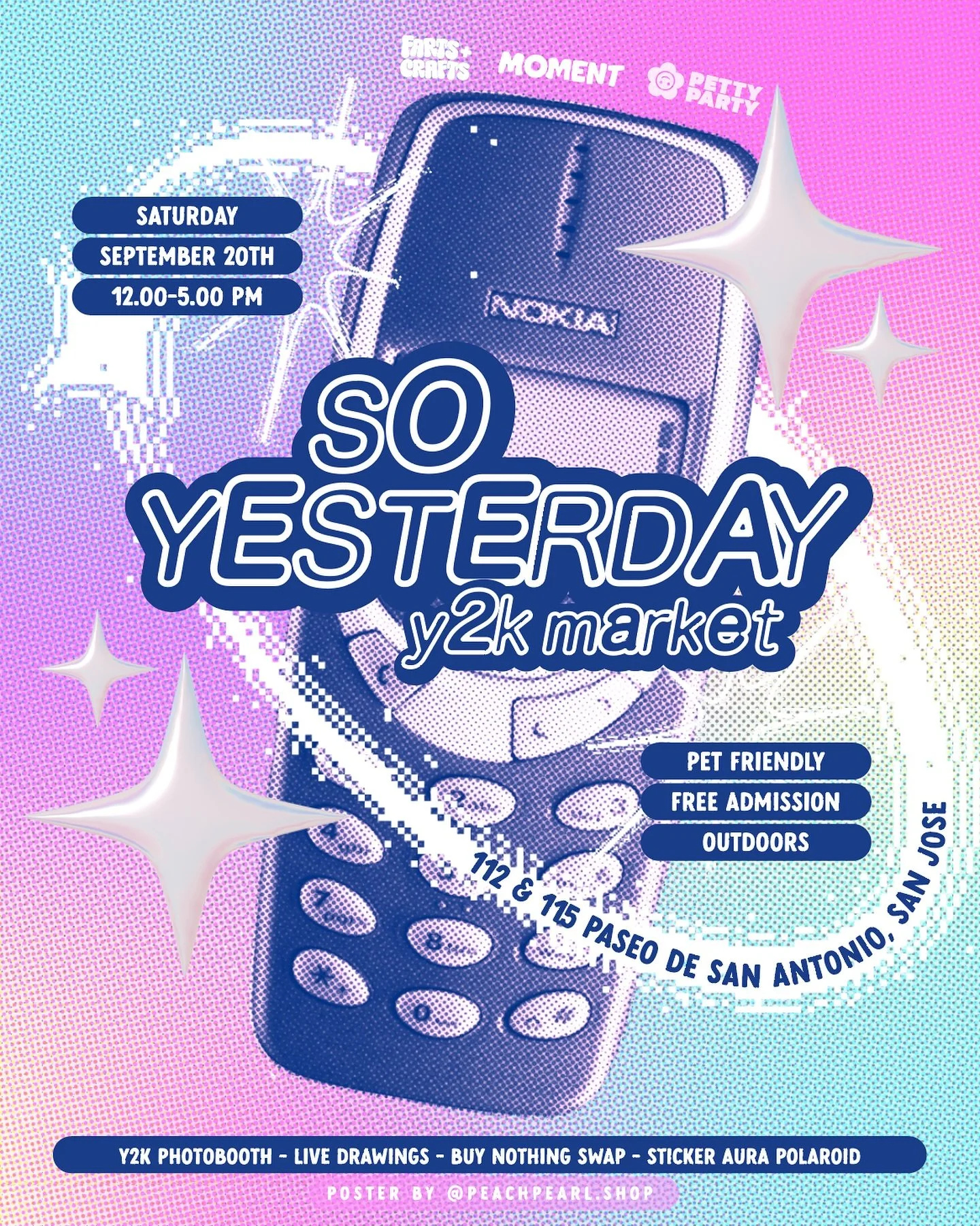 💖&nbsp;On Saturday, September 20th from 12 PM to 5 PM, come relive the past at So Yesterday Y2K Market! Find art, trinkets, clothing and more from local artists and small businesses!

📍 Located outdoors at MOMENT Paseo (112 &amp; 115 Paseo de San A