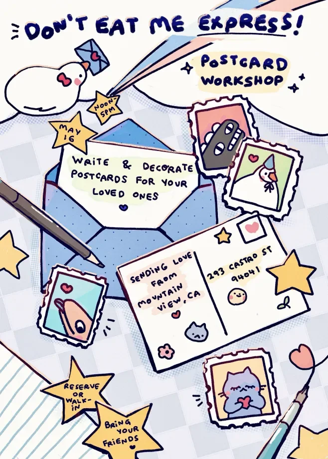 Don't Eat Me! Postcard Workshop