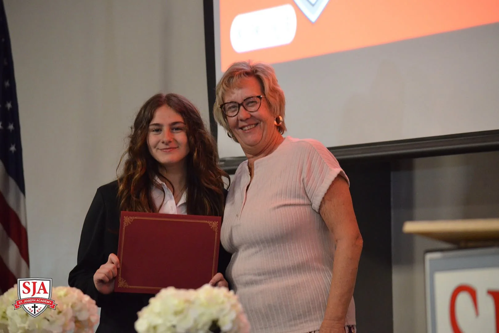 Student Receiving Award.