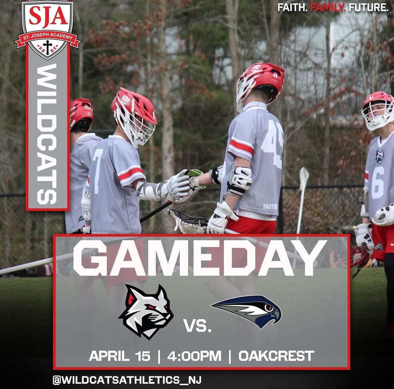 IT&rsquo;S GAMEDAY!!!

Boys Lacrosse travels to Oakcrest @ 4:00

Girls Lacrosse takes on Winslow at Home @ 4:00

Baseball takes on Lower Cape May at Home @ 4:00

#FaithFamilyFuture