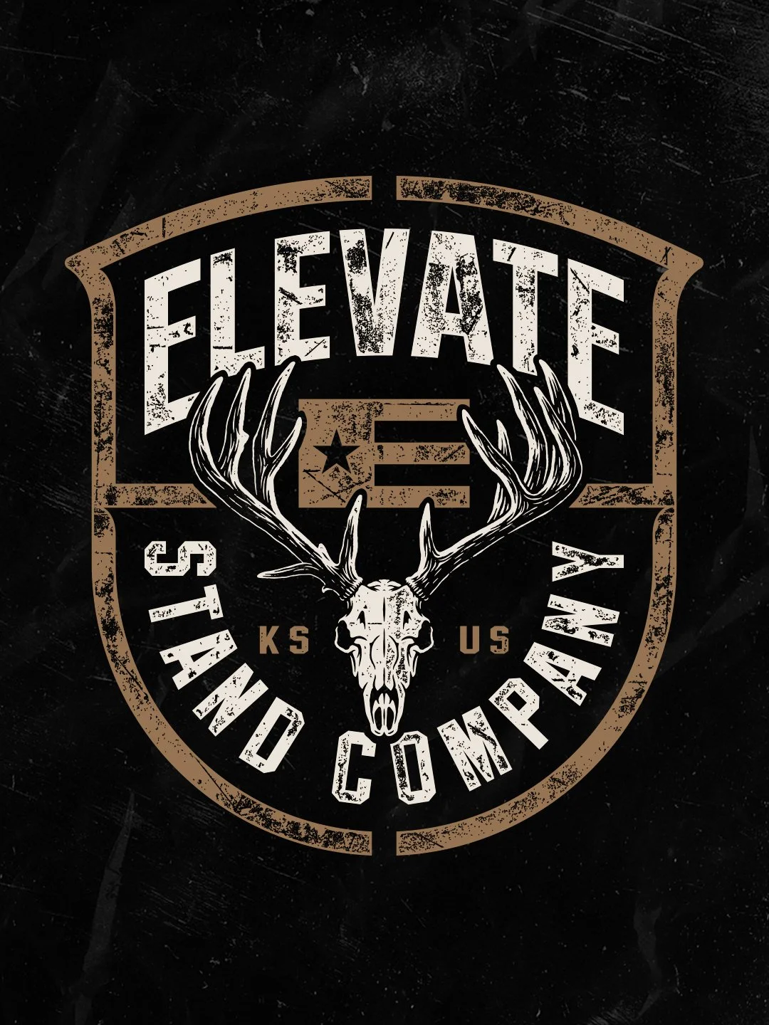 Custom Hunting Apparel Graphics &amp; Typography for Elevate Stand Co.