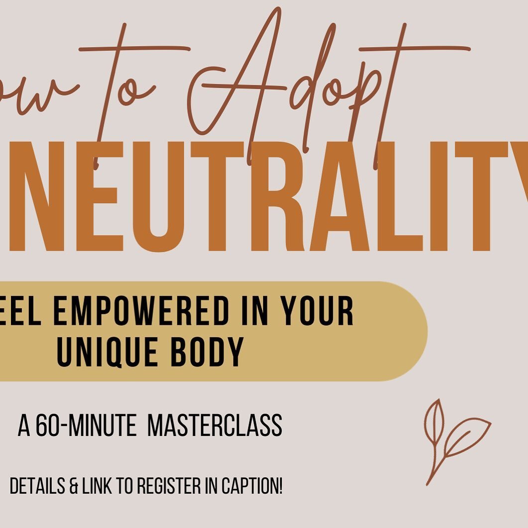 ✨🍾🥂 IT&rsquo;S HERE!!! 🥂🍾✨

&ldquo;How to Adopt Body Neutrality &amp; Feel Empowered in Your Unique Body&rdquo; : A 60-Minute Masterclass on a topic that I am SO passionate about 🤩

If you dread looking in the mirror every day because you feel l