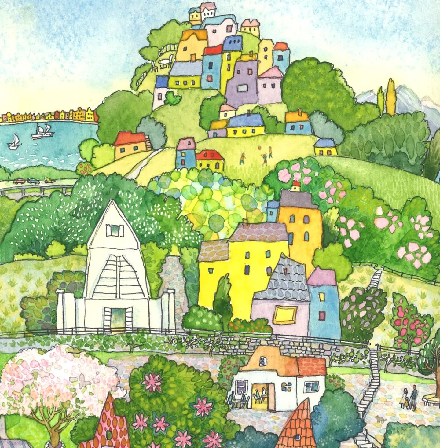 The first thing that amazed me when I arrived to Bergen about 7 years ago was the high mountain with pretty little houses going up the steep hill like in a fairy tale. 
That made me think of the verse: &quot;A city on a hill can not be hidden&quot; A
